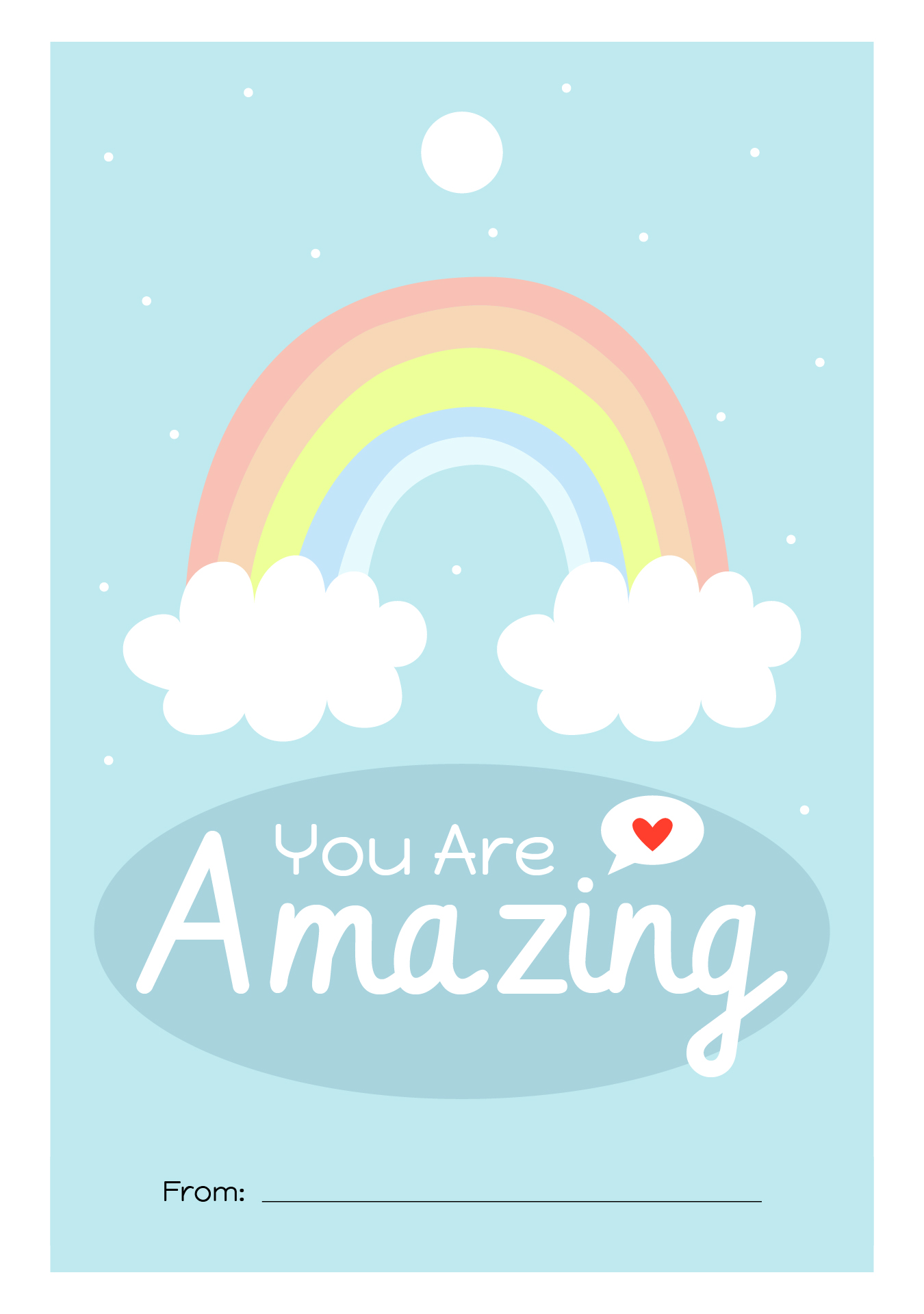Rainbow For You Gift Tags Printable