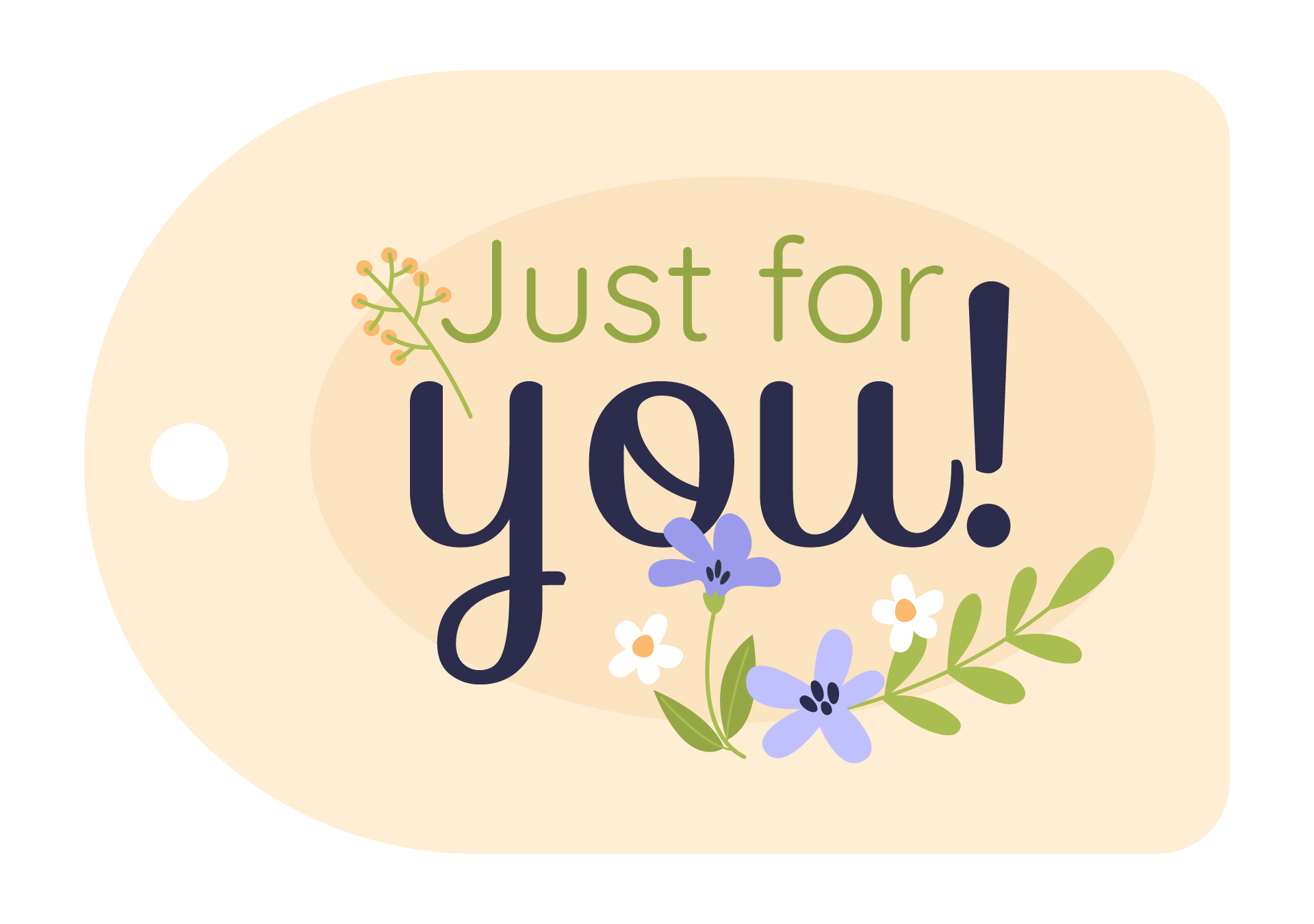 Just For You Printable Gift Tags