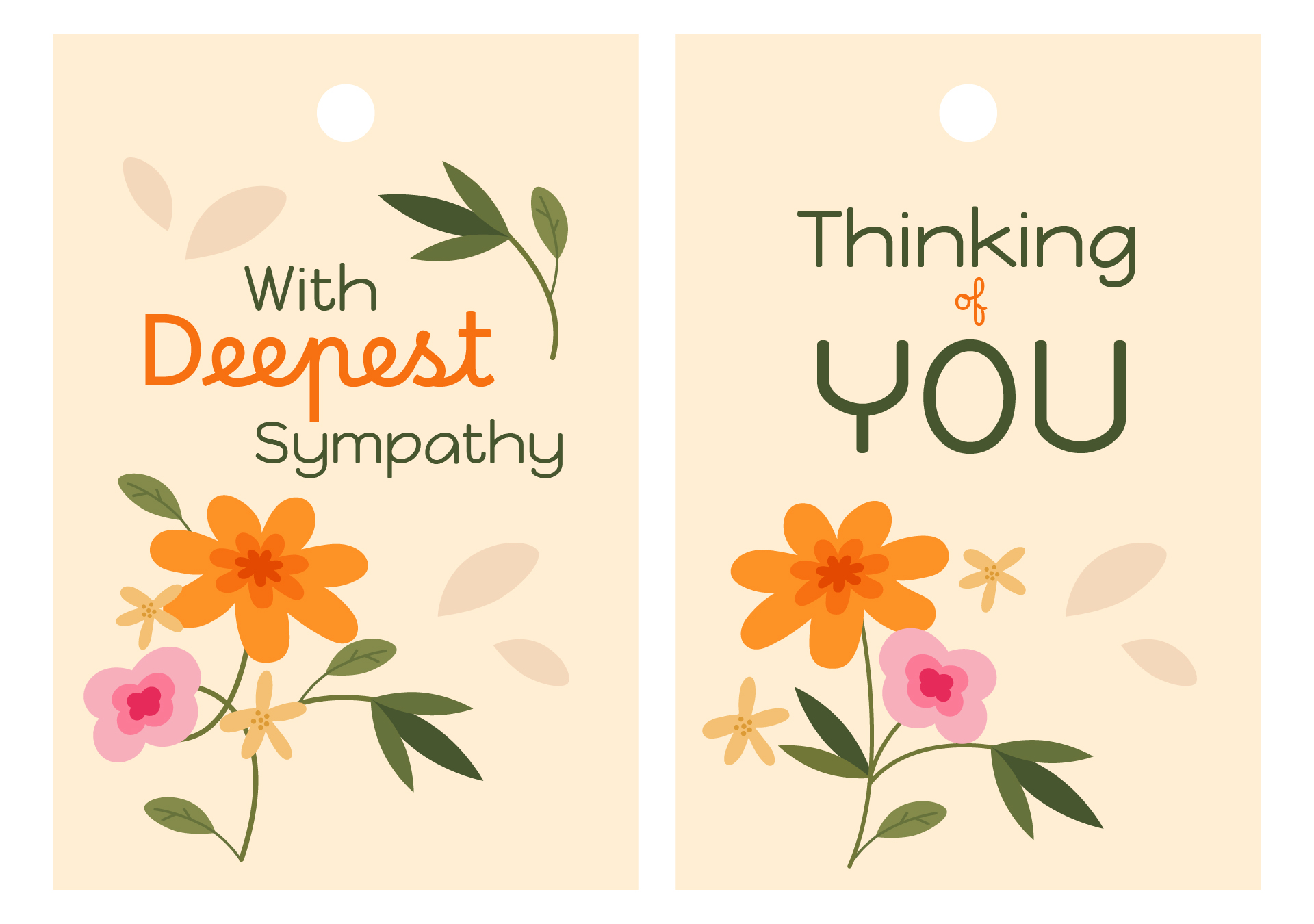 Printable Gift Tags For Symphaty And All Ocassions