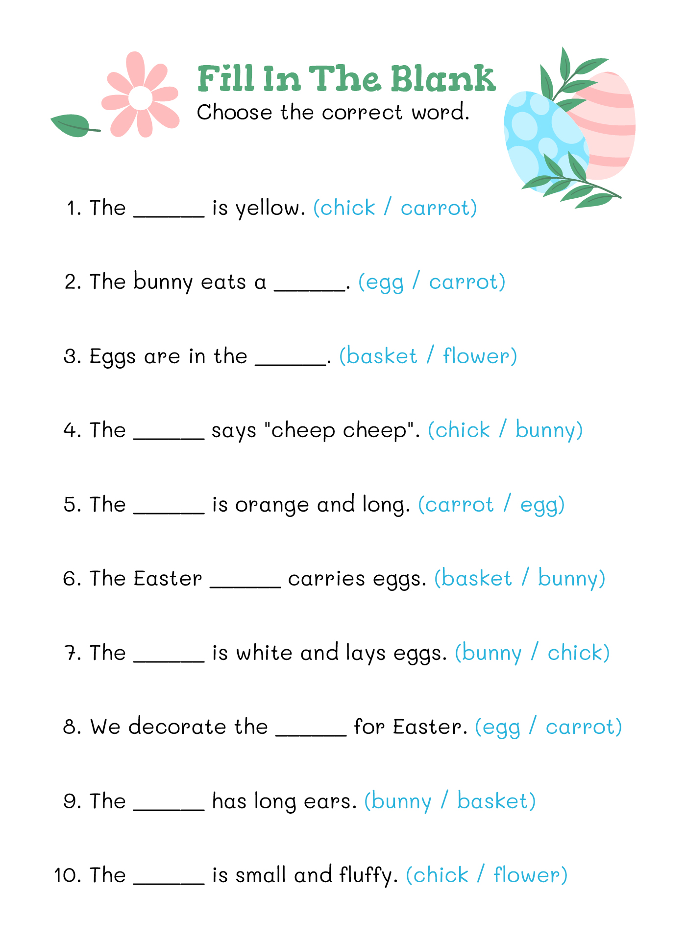 Easter ESL Activities Game Worksheet Easter ESL Activities Game Worksheet