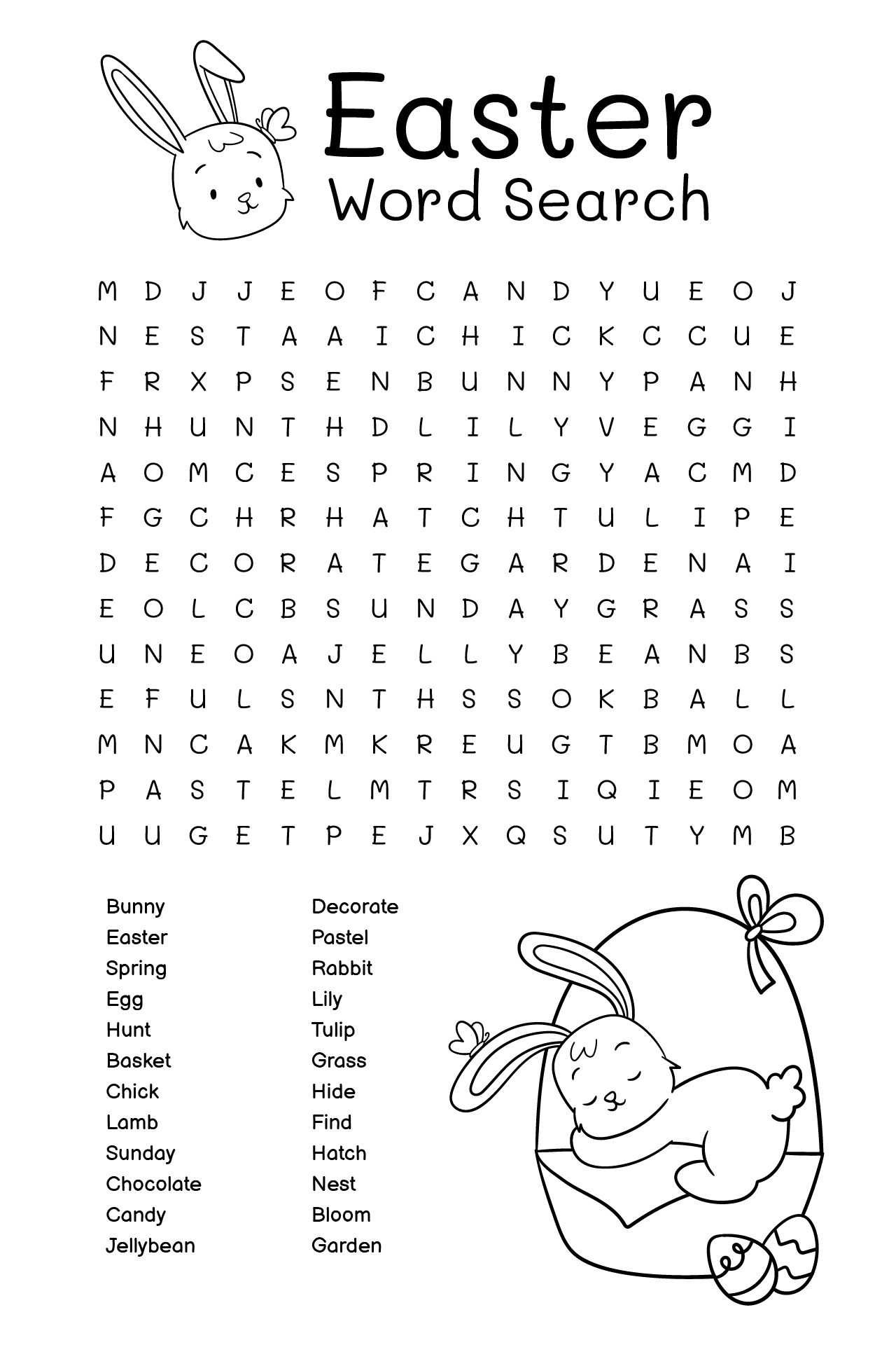 Easter Holiday Vocabulary Word Search Easter Holiday Vocabulary Word Search