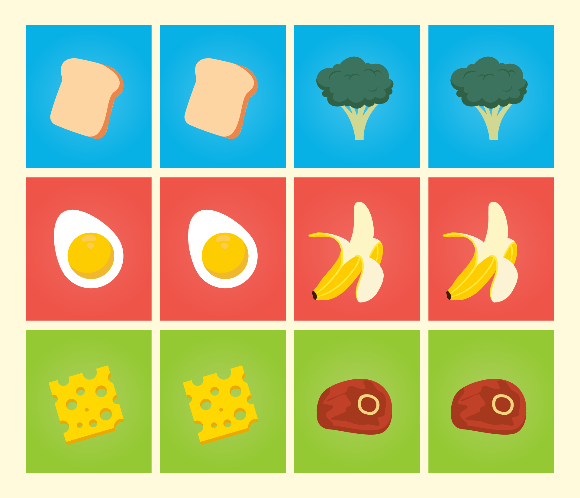 Snack Time Memory Game