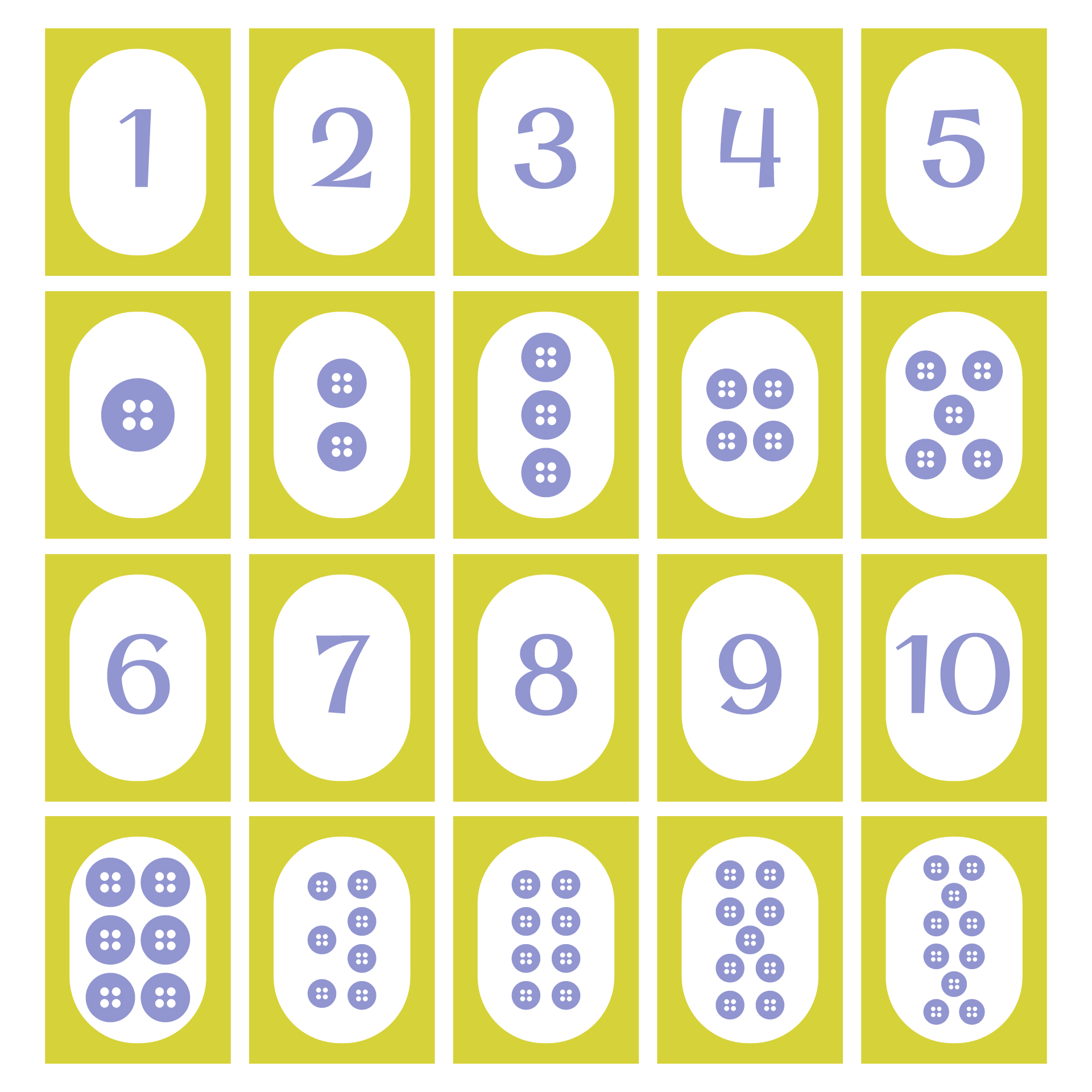 Printable Numbers Memory Style Game For Kids