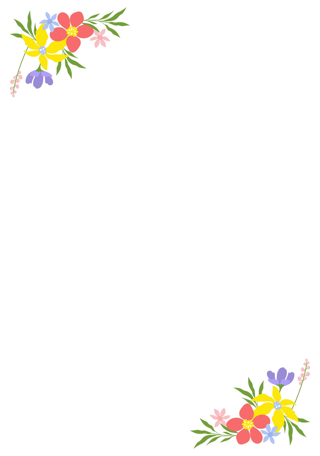 Spring Greenery Printable Stationary