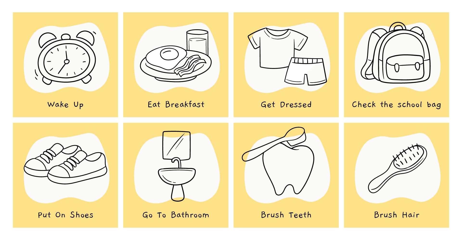 Printable Visual Daily Routine Charts For Children