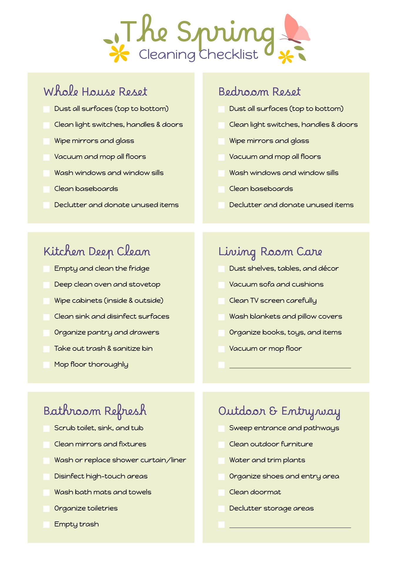 The Spring Cleaning Checklists Expert The Spring Cleaning Checklists Expert