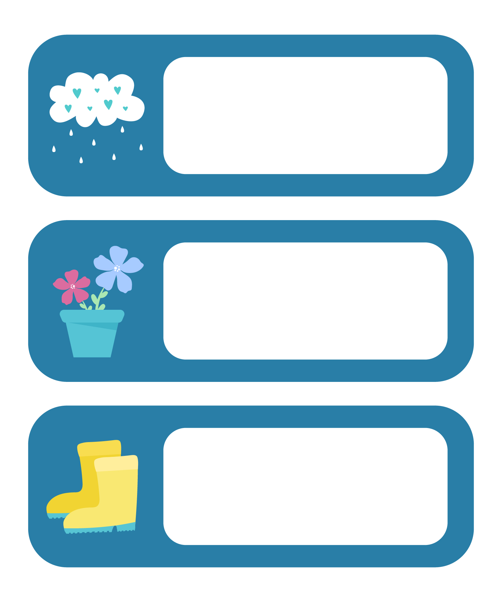 Flower Name Tags For Spring Season