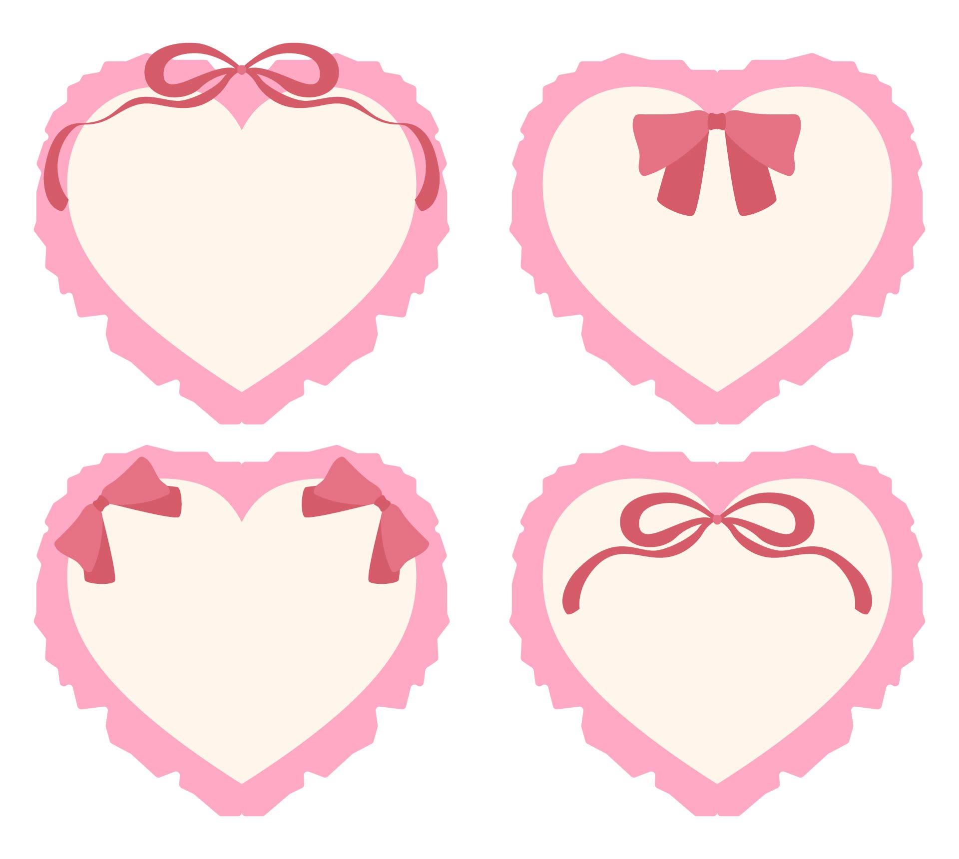 Simple Heart Name Tags Template