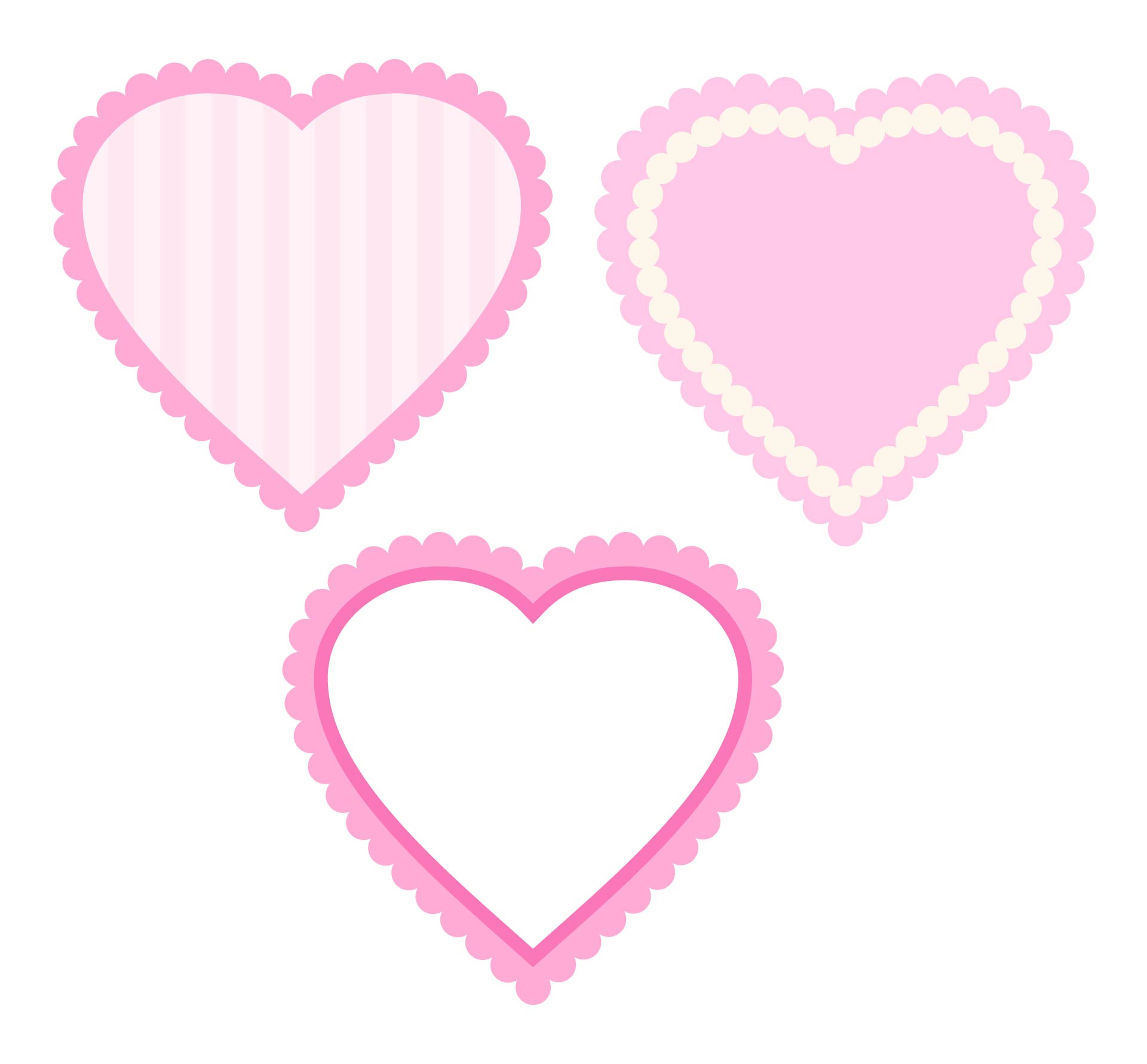 Heart Cut Outs Name Labels