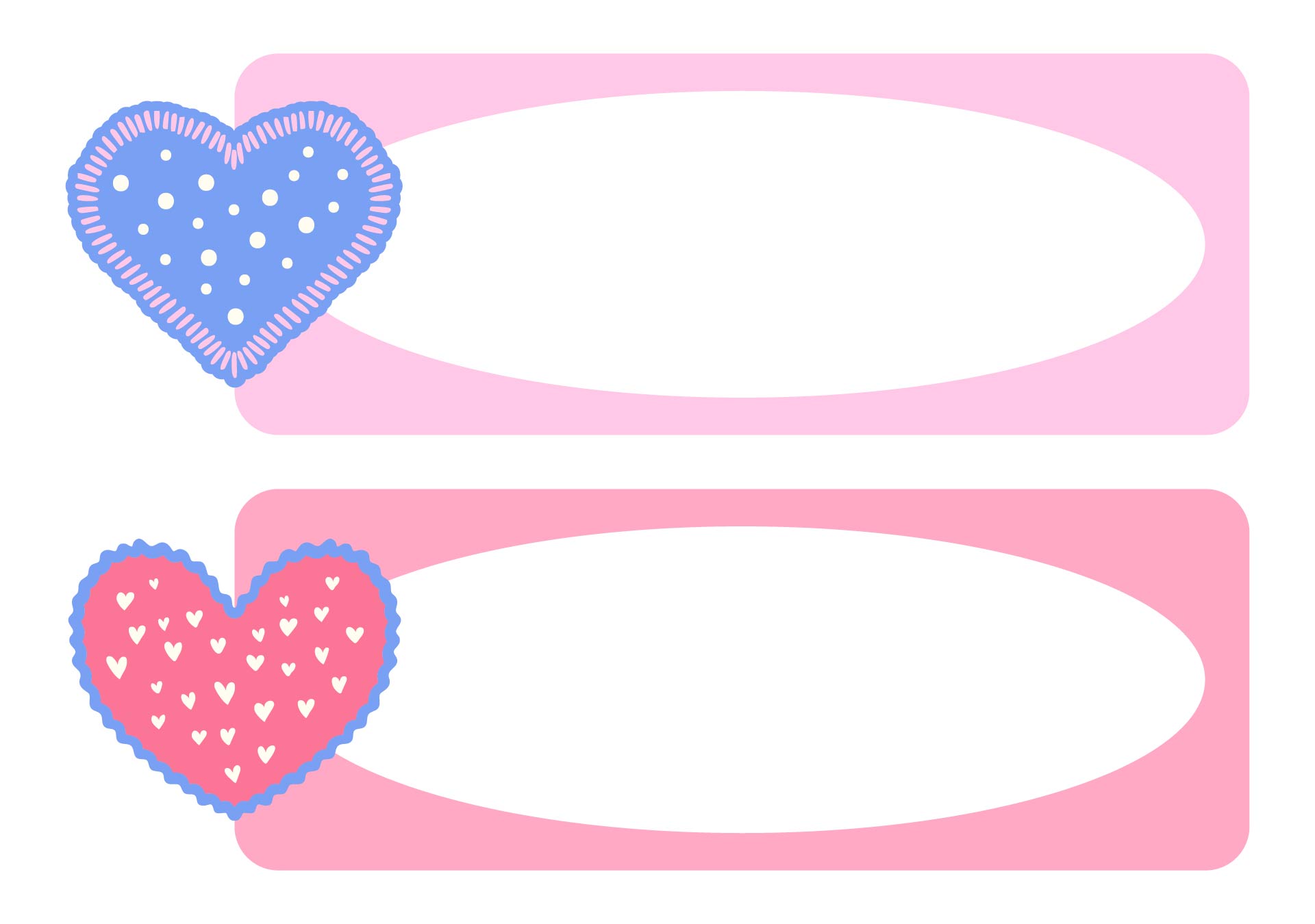 Red Heart Tags Template
