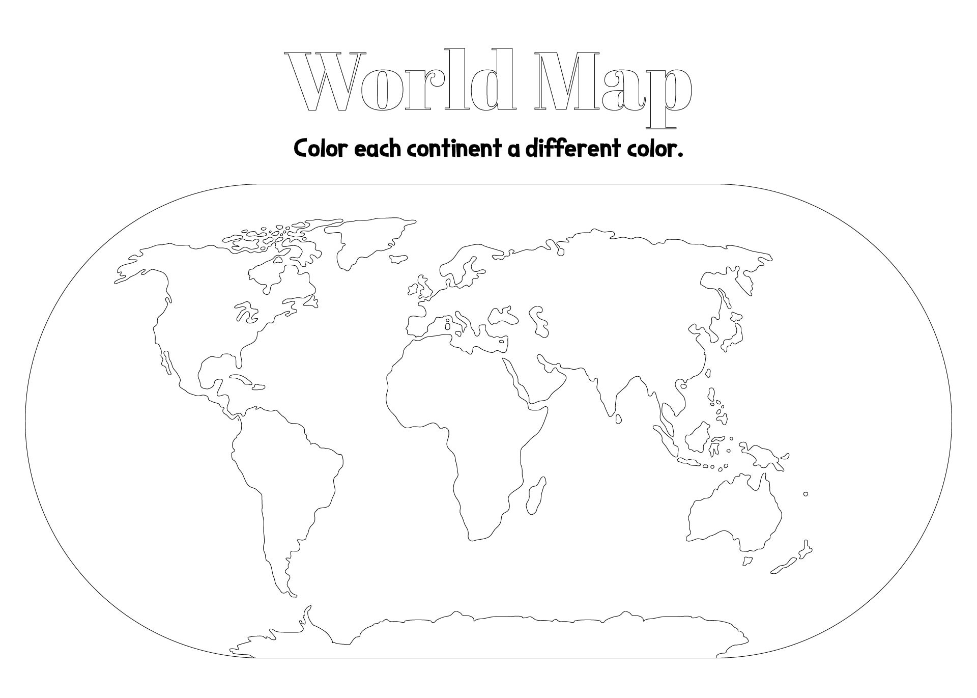 Sketch Of The Continents Sketch Of The Continents