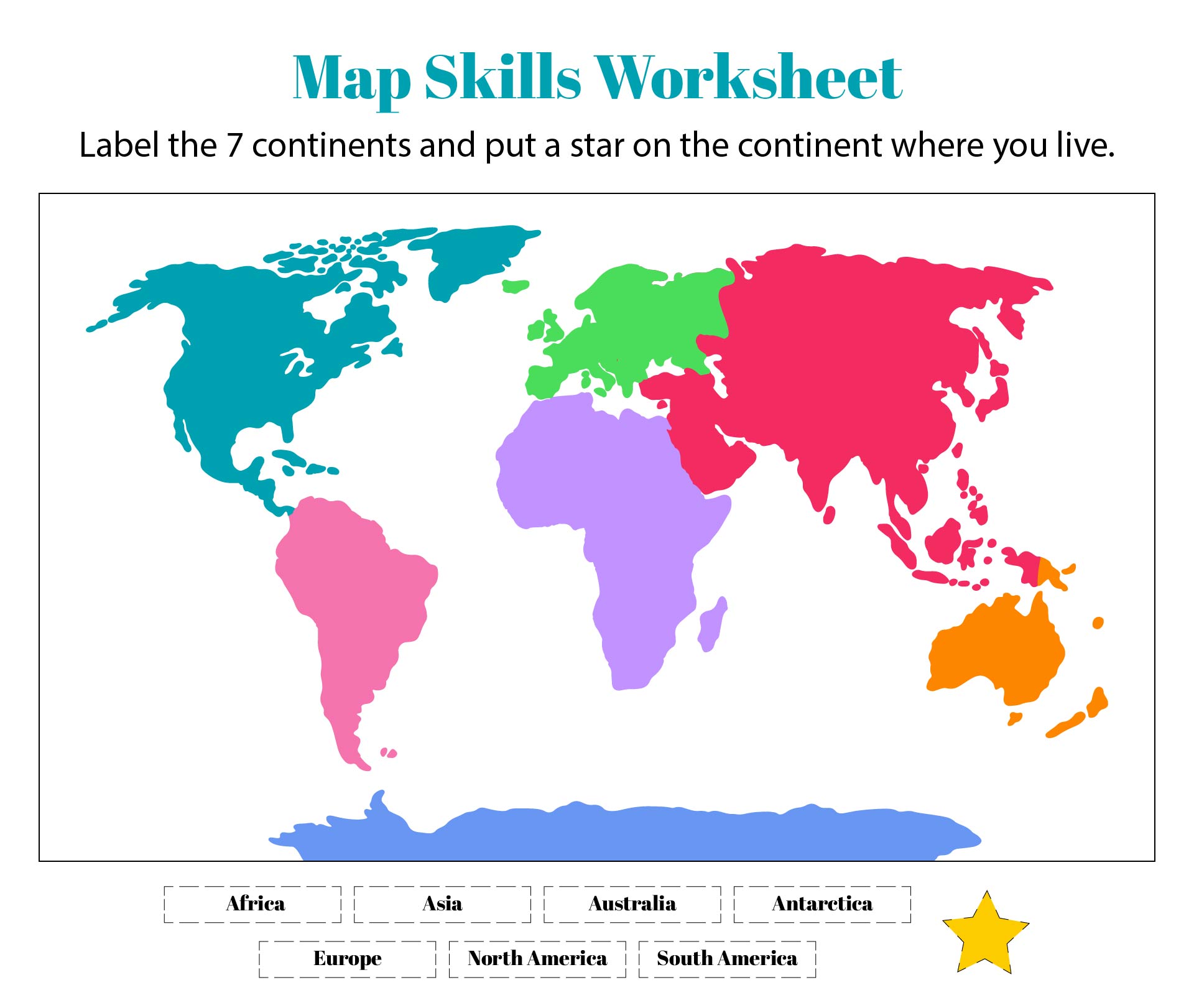 Map Skills Worksheets For Students