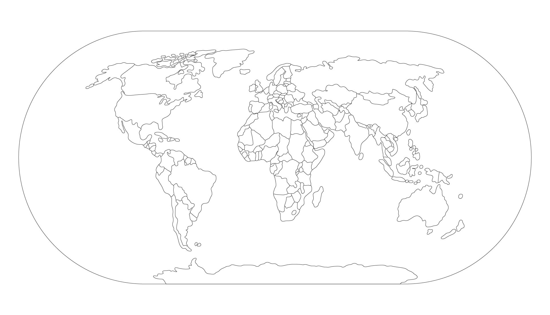 Globe Outline Map For Students