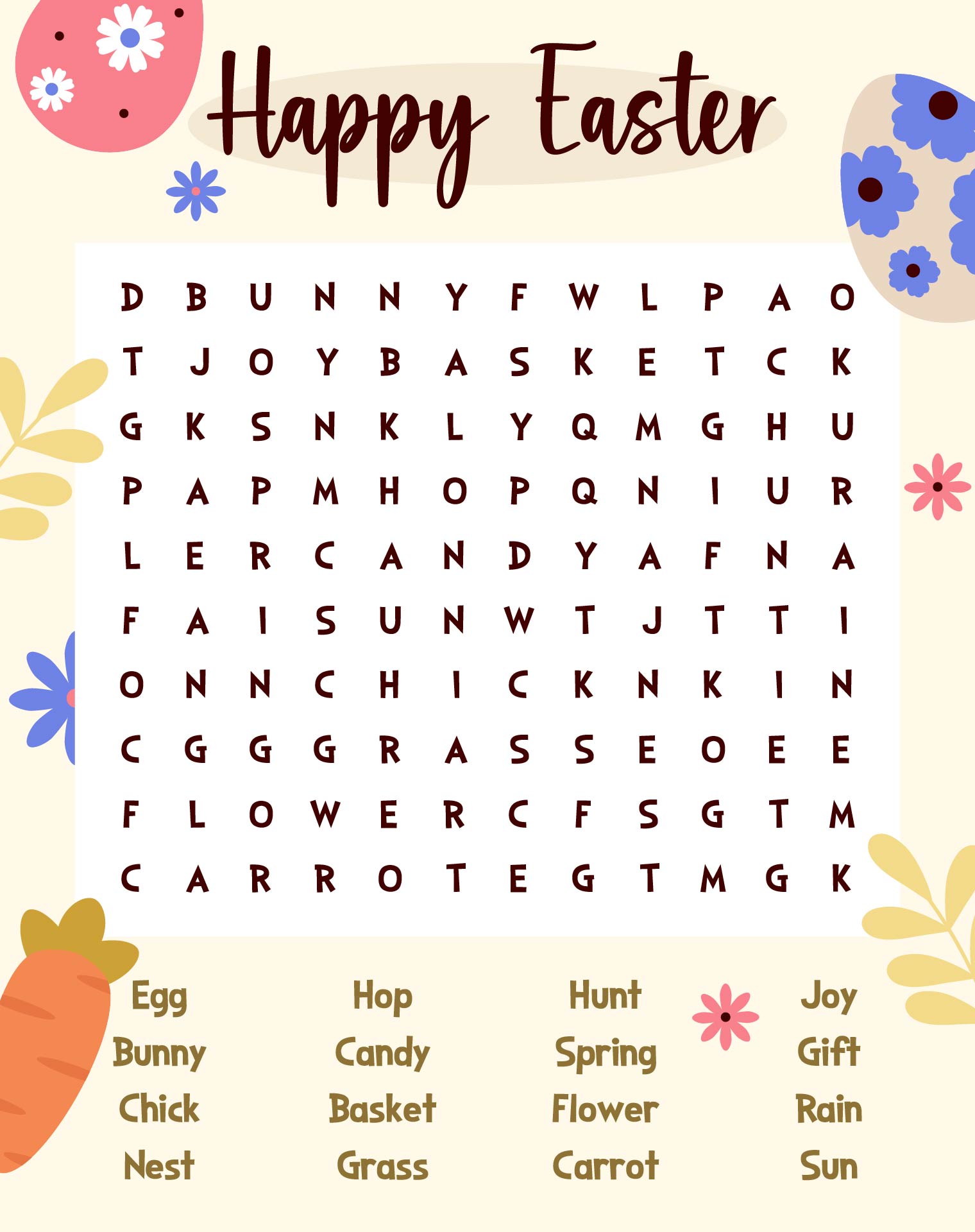 Preschool Easter Easy Vocabulary Worksheet Preschool Easter Easy Vocabulary Worksheet