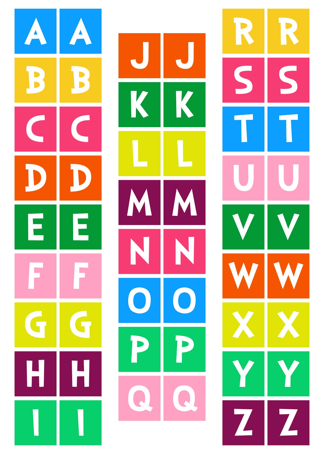 Printable ABC Memory Game