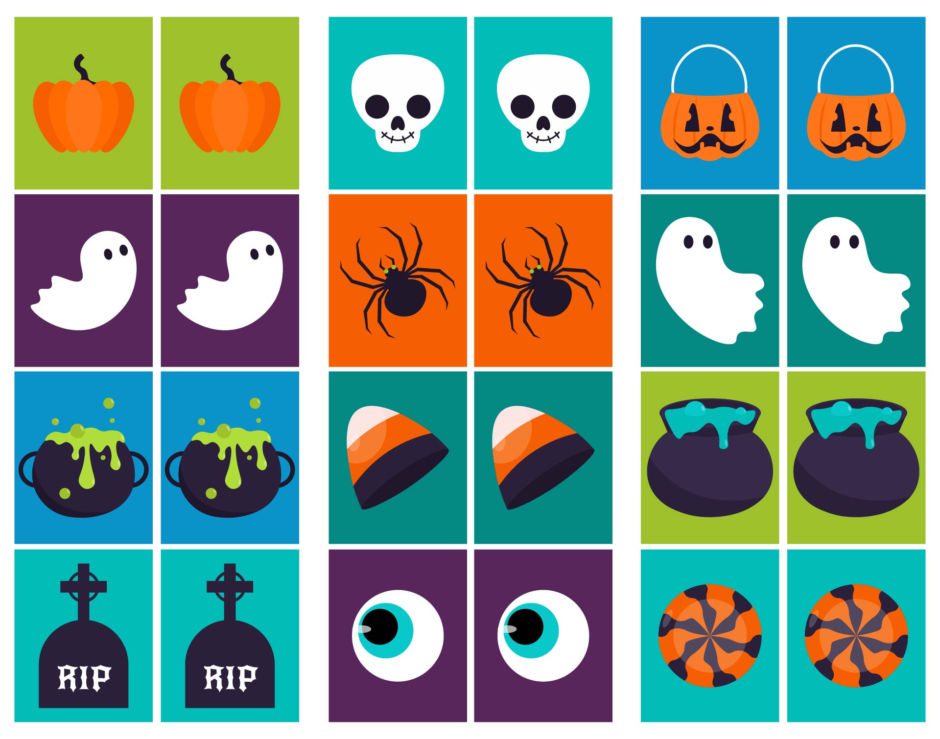 Halloween Printable Memory Game