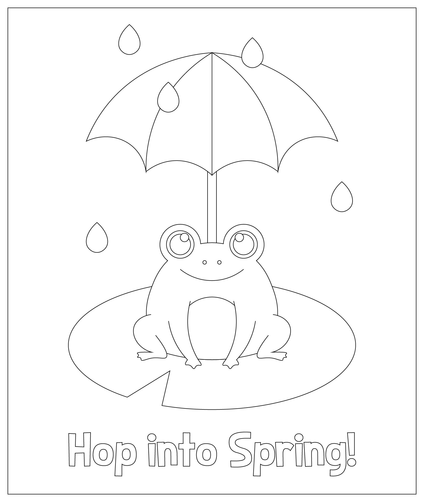 Seasonal Coloring Pages Spring Theme