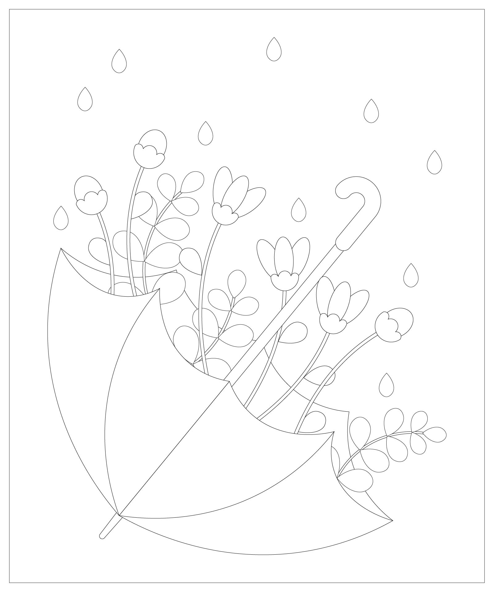 Spring Showers Color By Letter