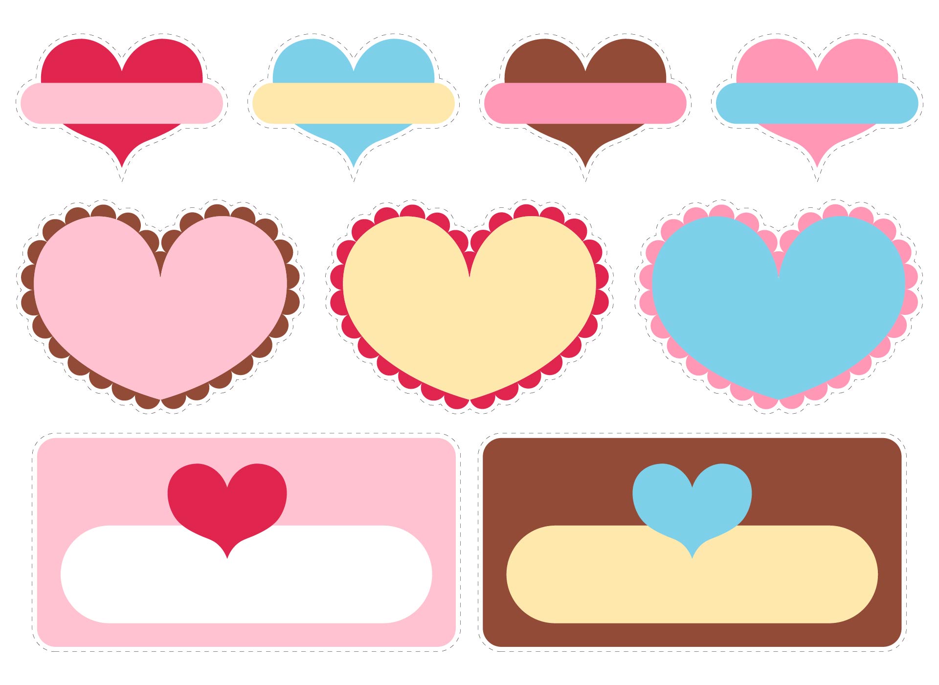 Heart Labels Printable For Classroom