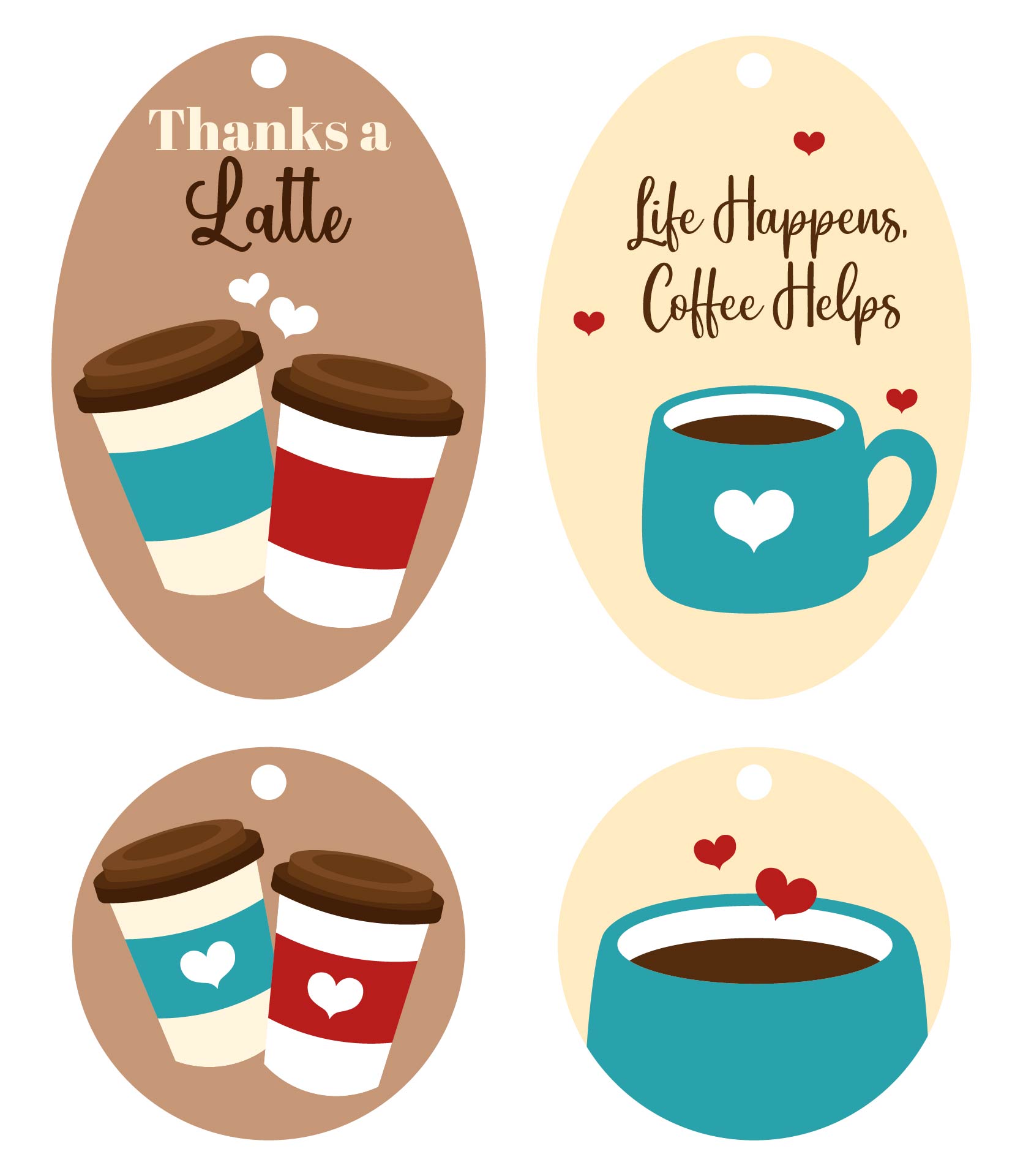 Printable Coffee Gift Tags