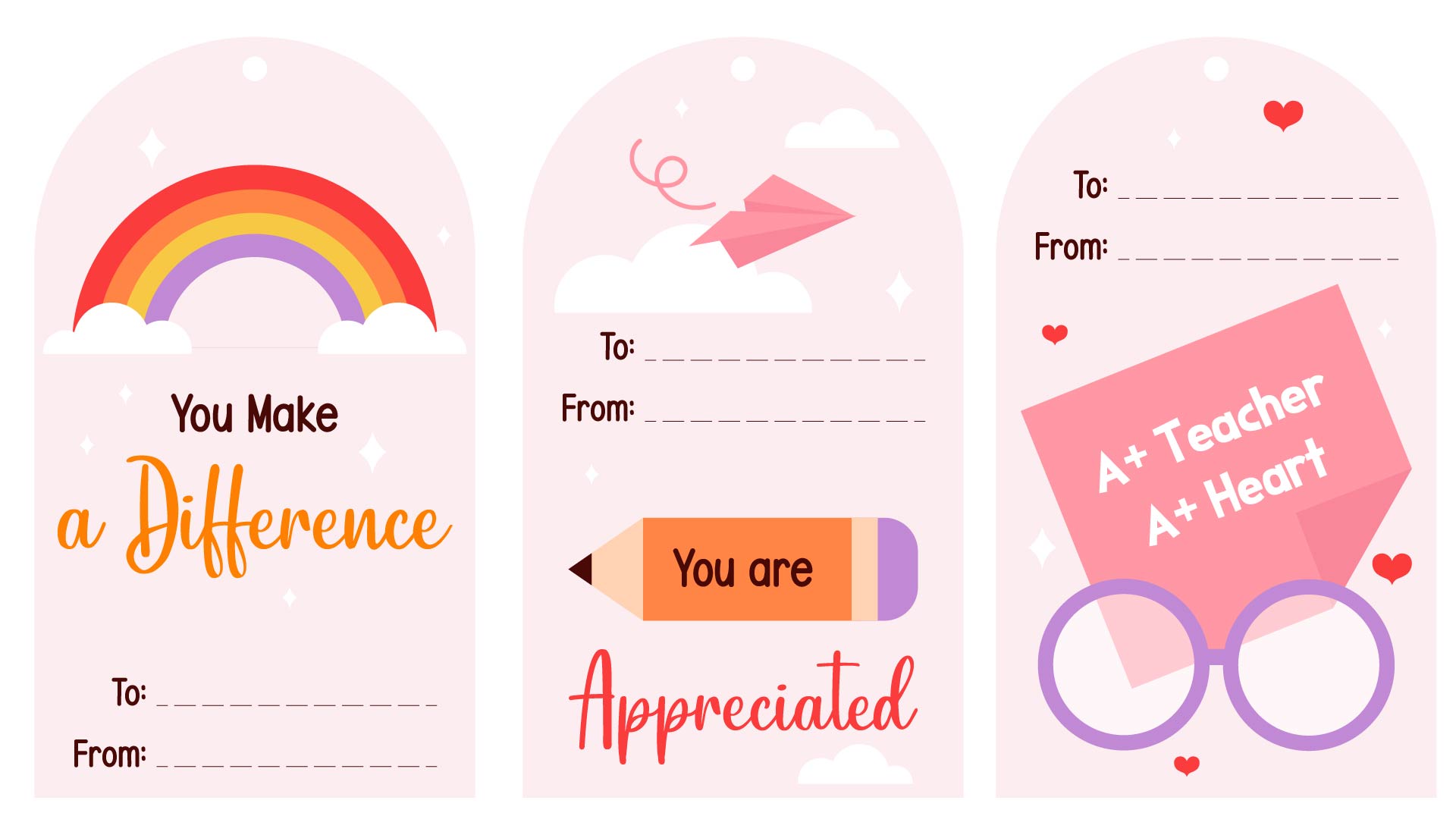 Teacher Appreciastion Gift Tags Printable