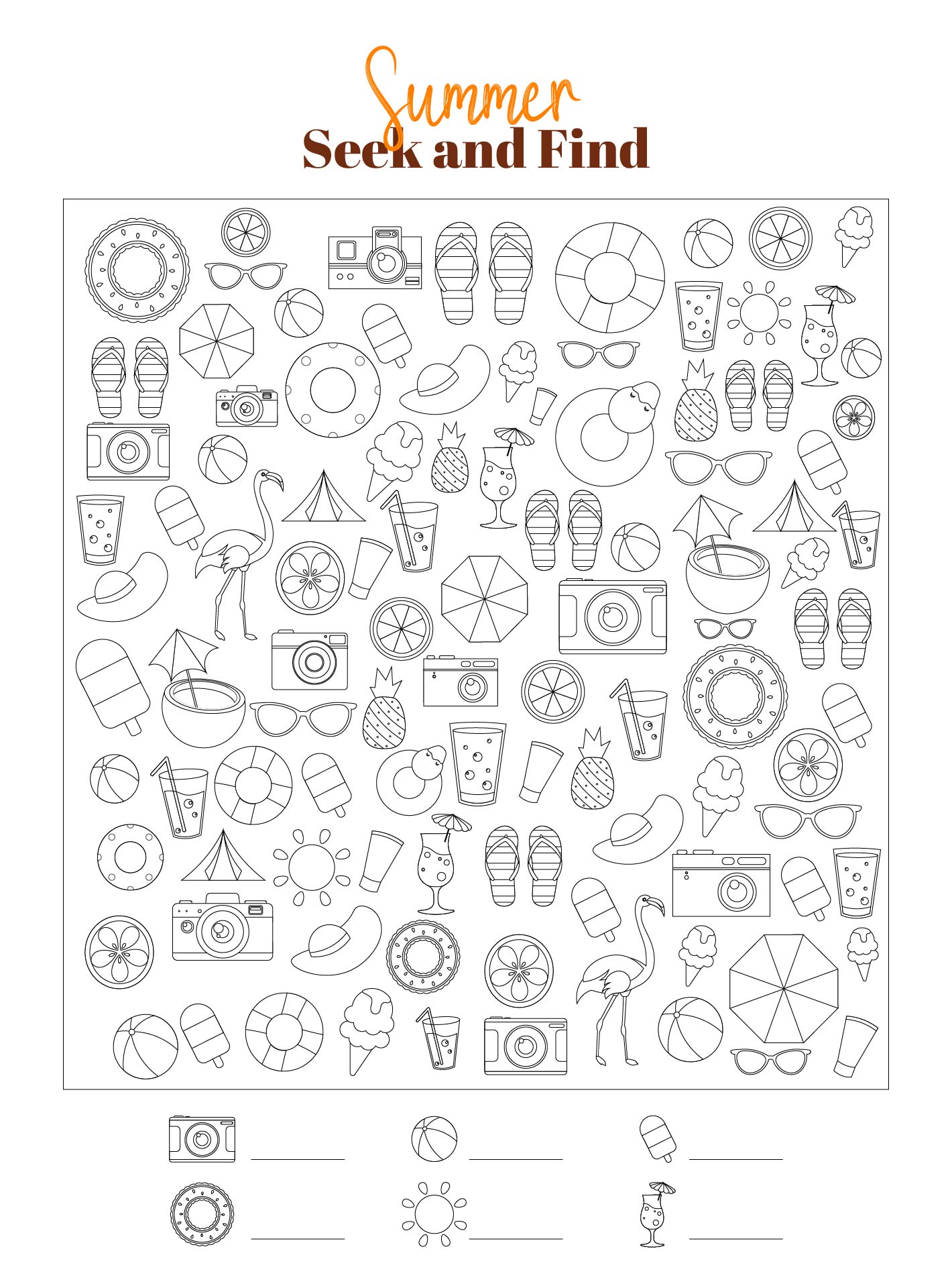 Summer Seek And Find Worksheets For Adults Summer Seek And Find Worksheets For Adults
