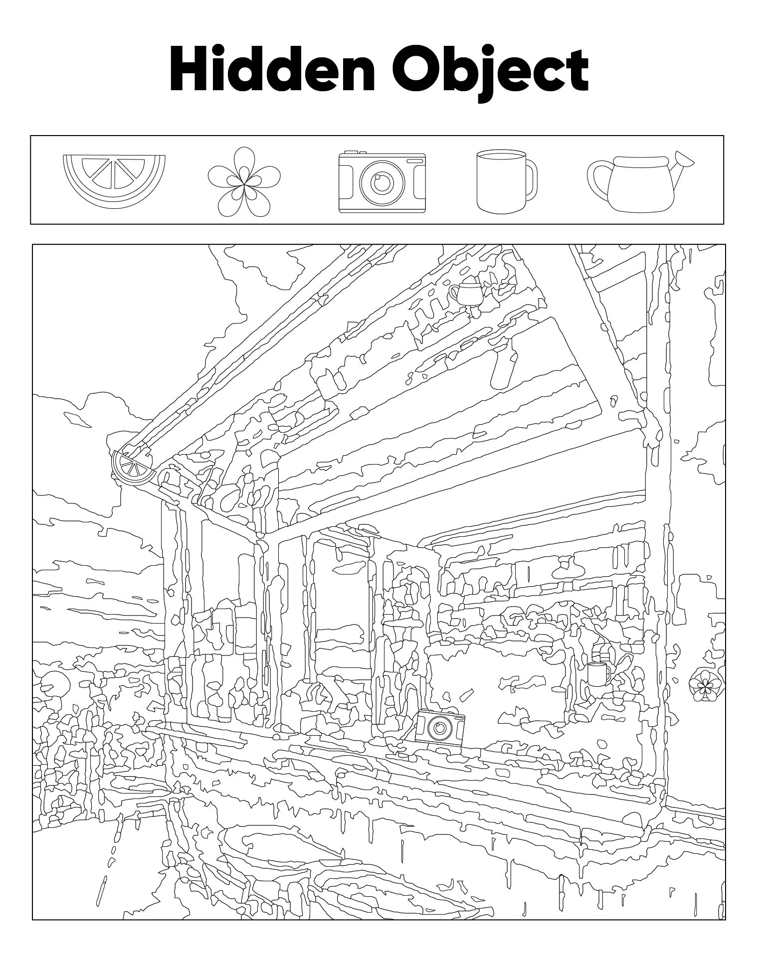 Black And White Hidden Object Printable Black And White Hidden Object Printable