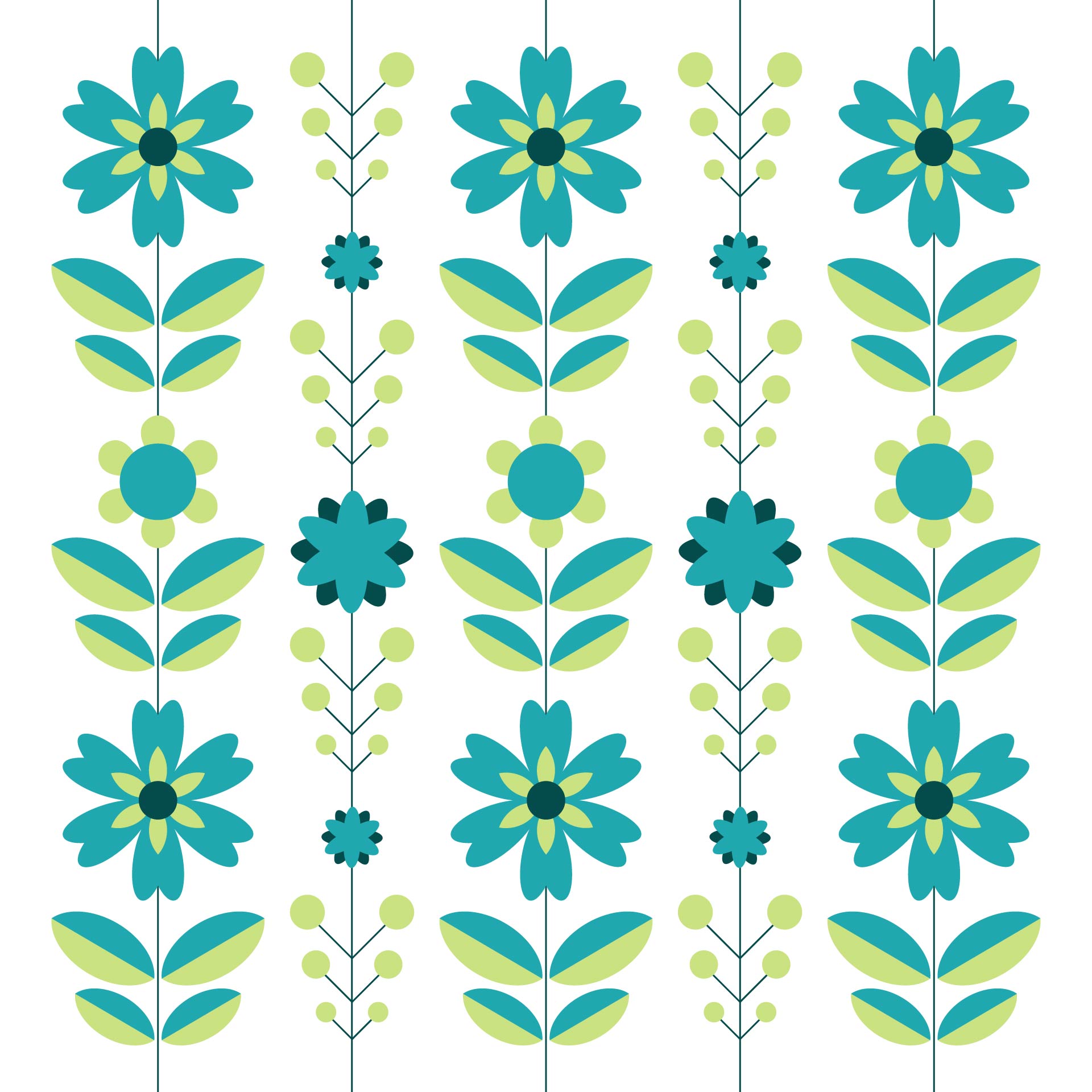 Primitive Floral Hand Embroidery Pattern