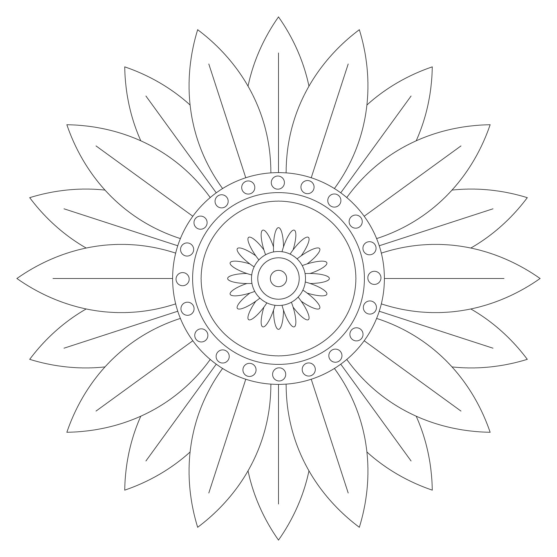 Sunflower Embroidery Patterns Template