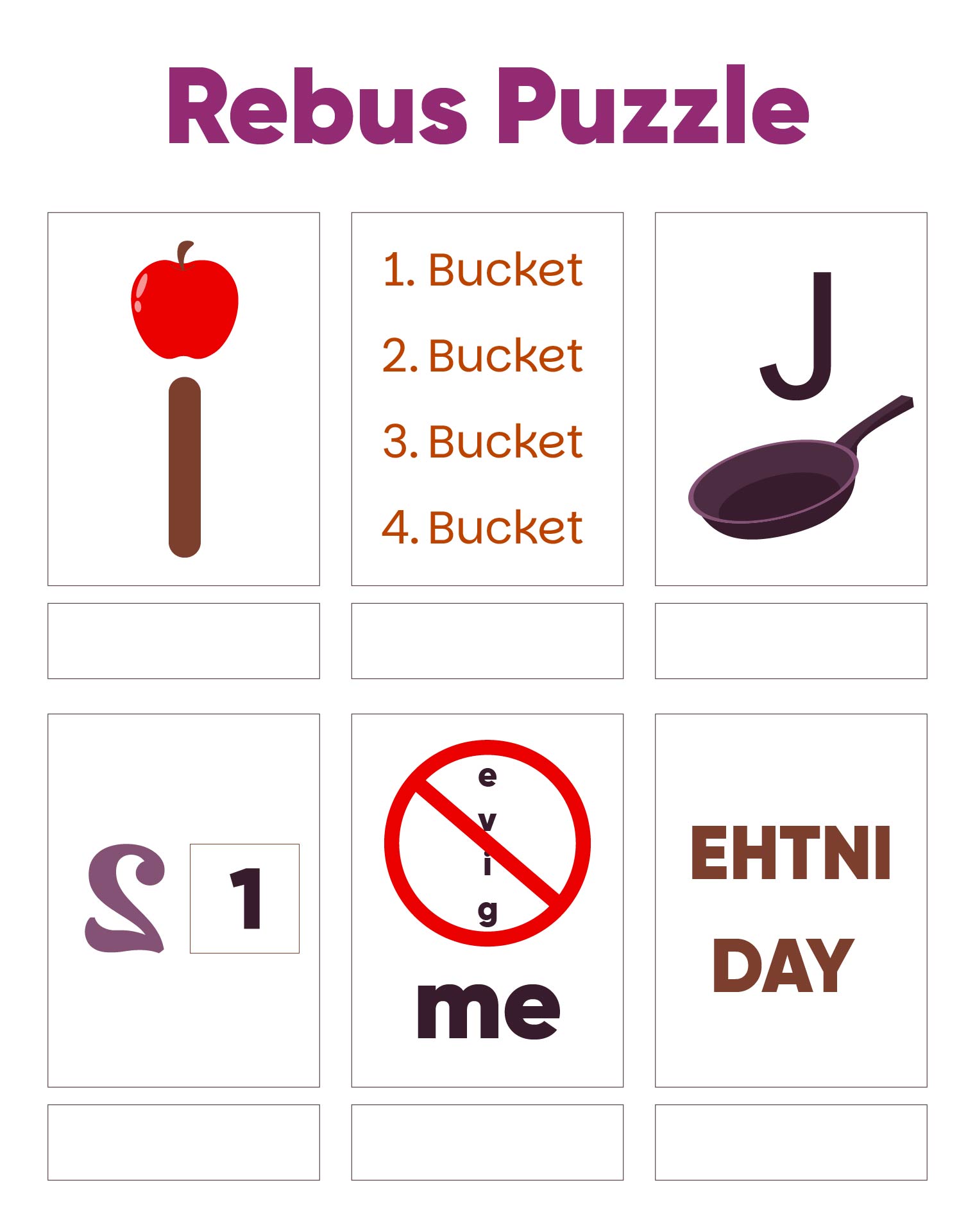 Rebus Visual Word Puzzles