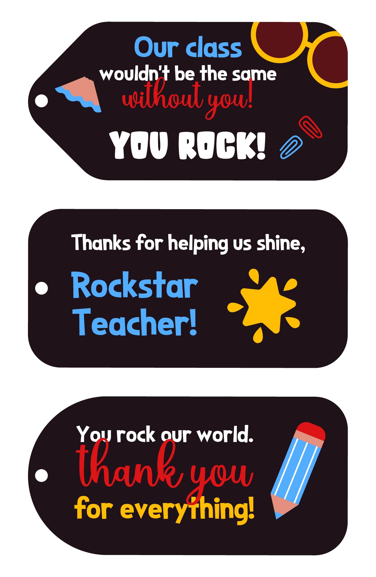 Teachers Rock Teacher Appreciation Printables
