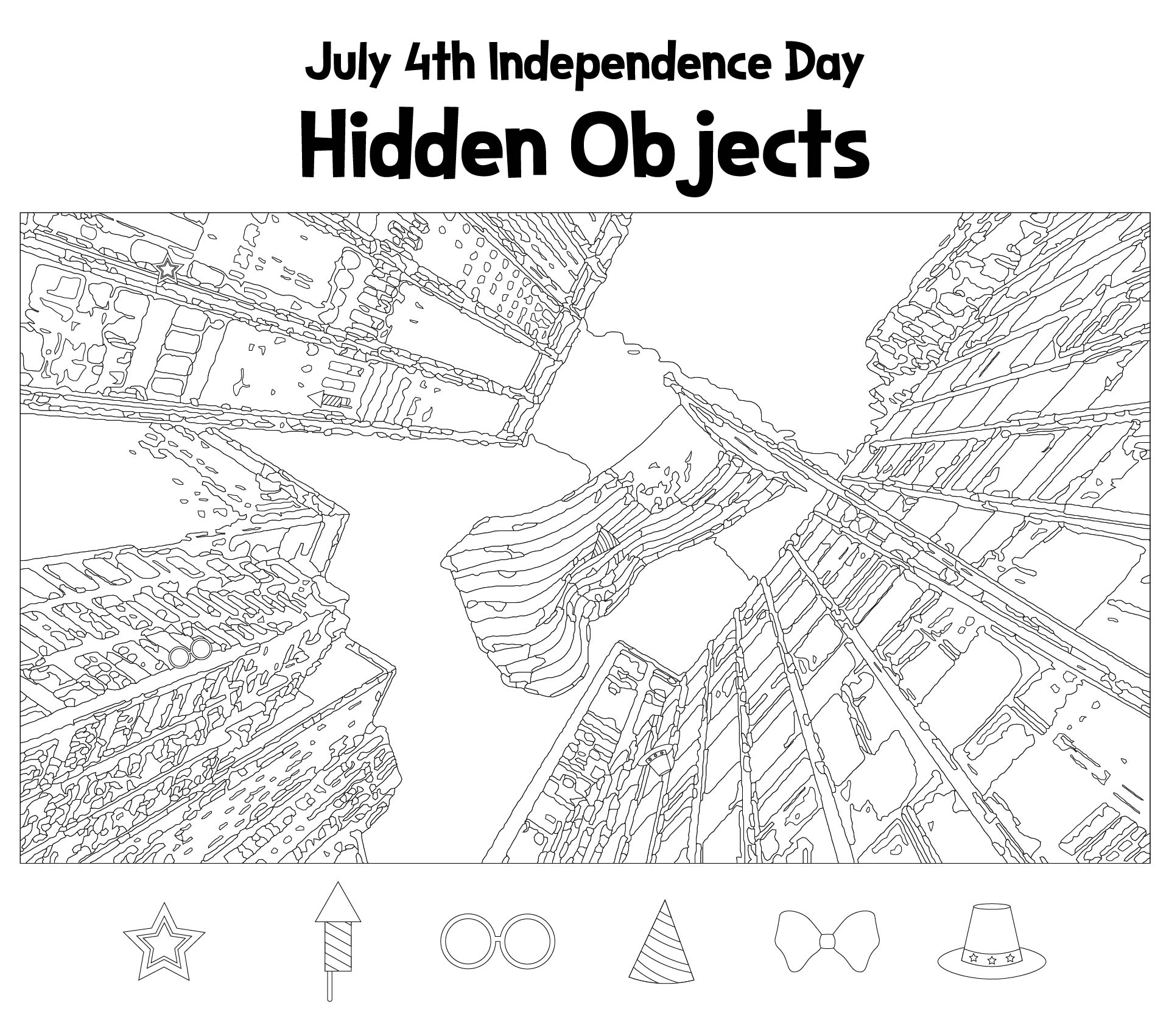 Hidden Objects July 4th Independence Day
