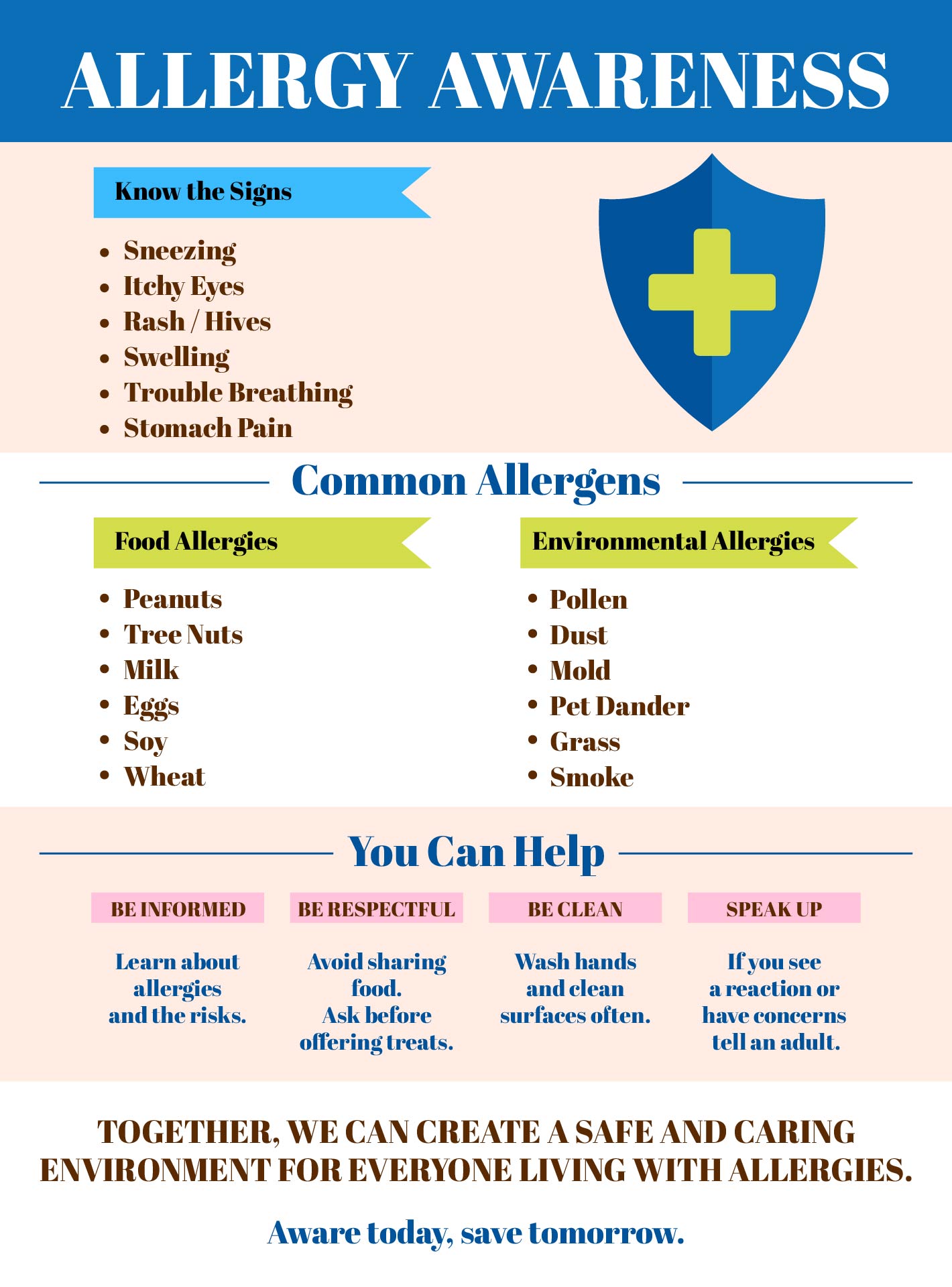 Allergy Awareness Poster Allergy Awareness Poster