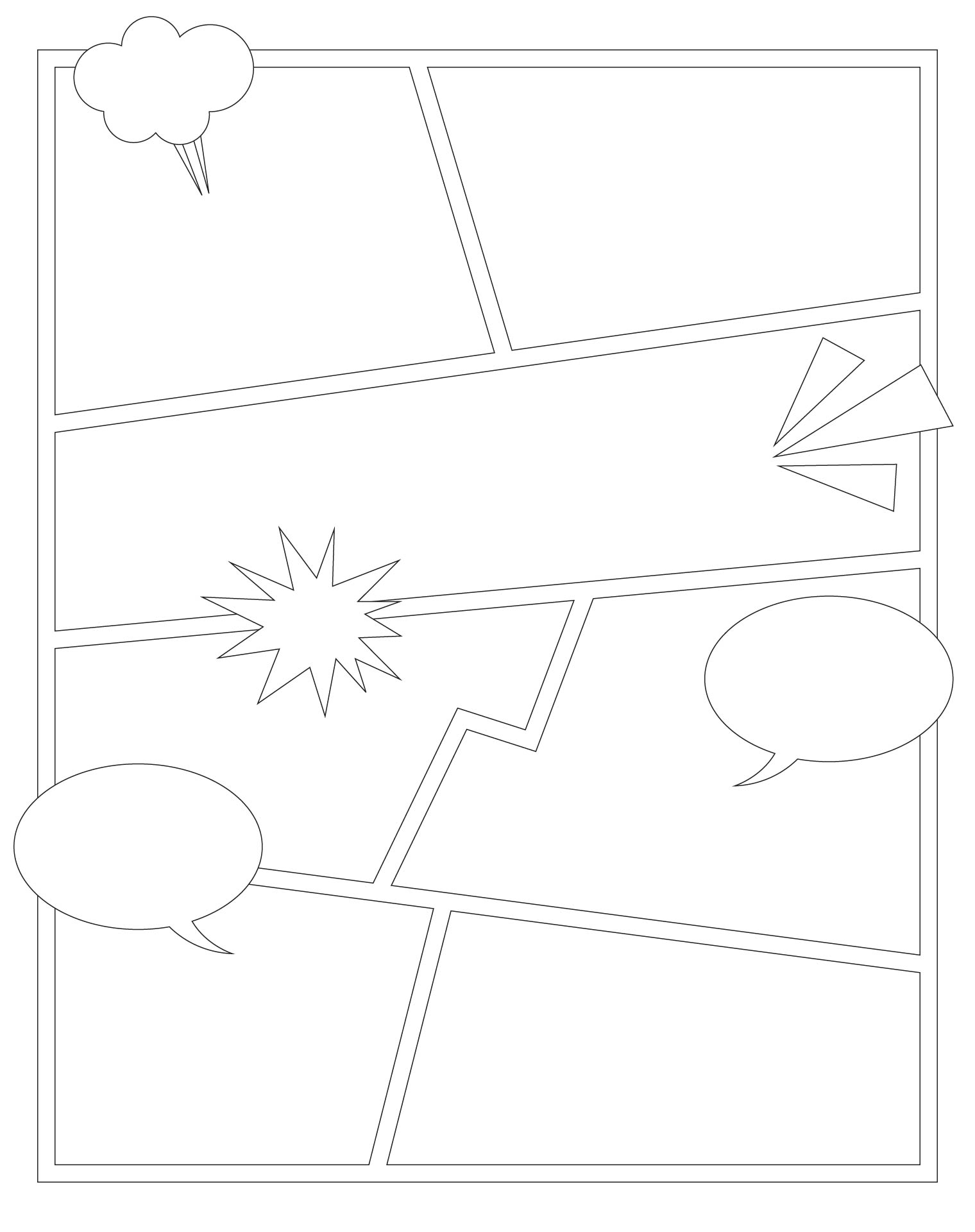 Cool Comic Book Templates For Kids
