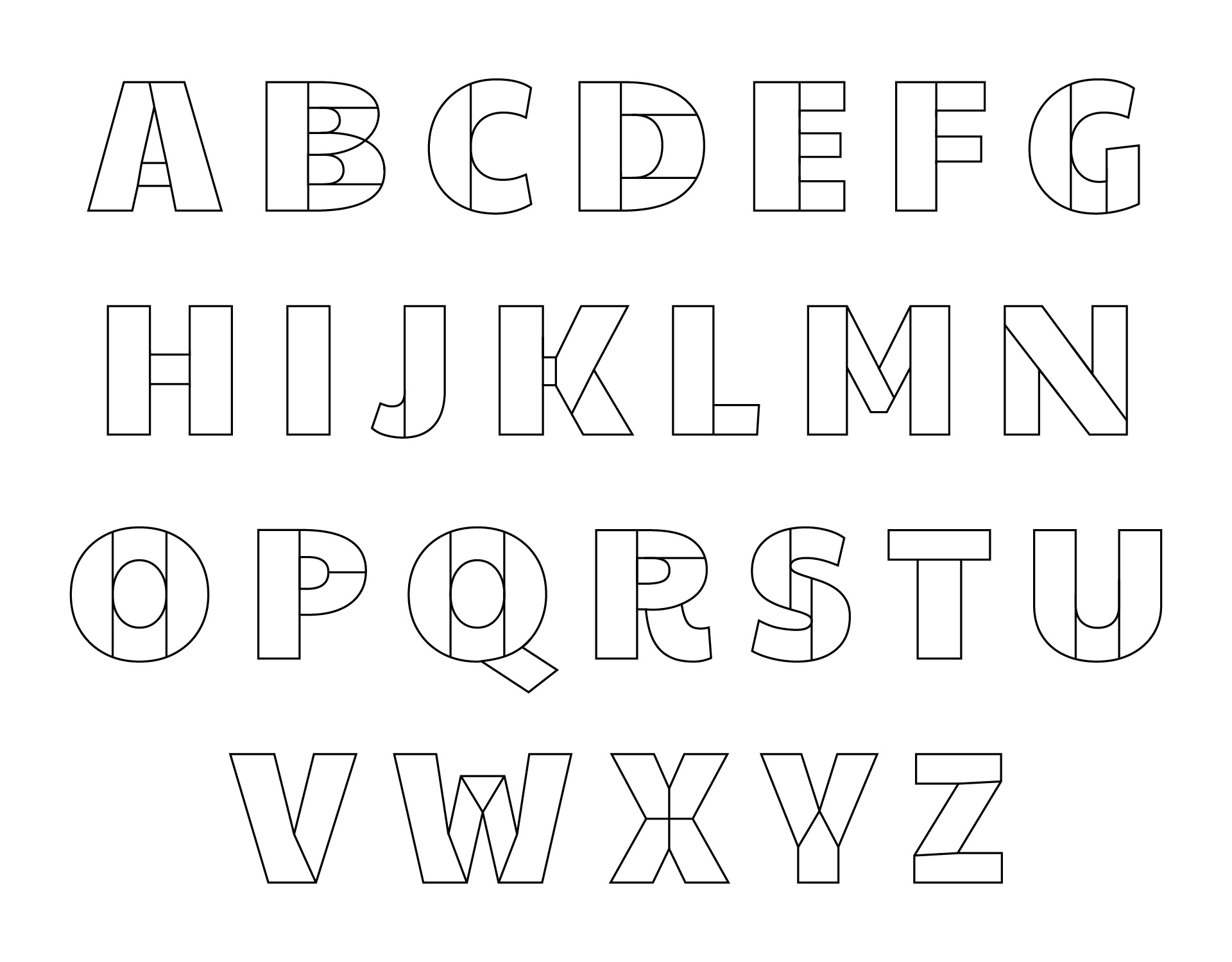Classic Alphabets For Stained Glass