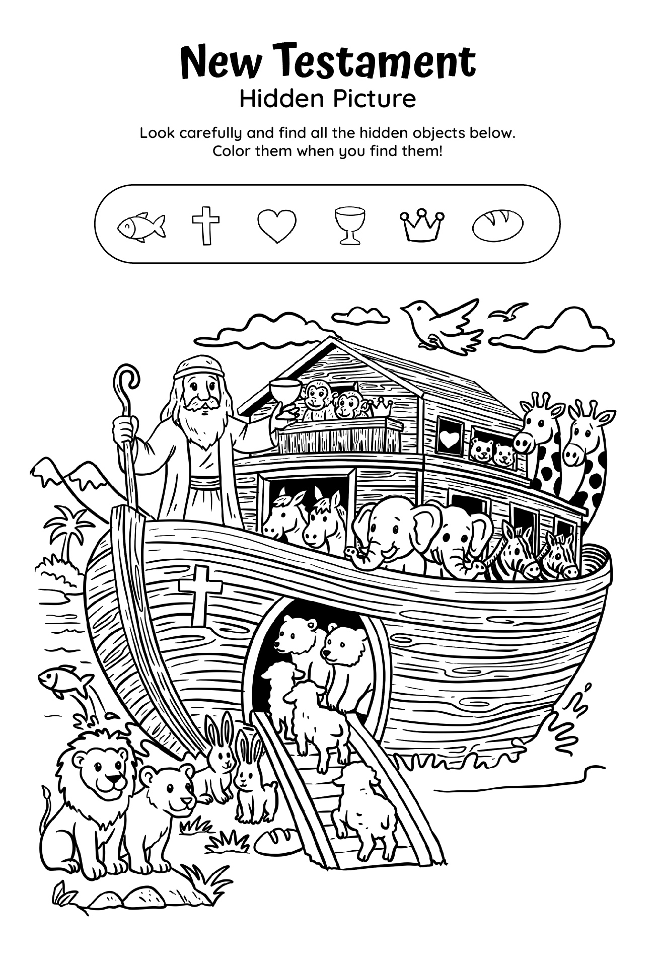 New Testament Hidden Picture Puzzle Printable