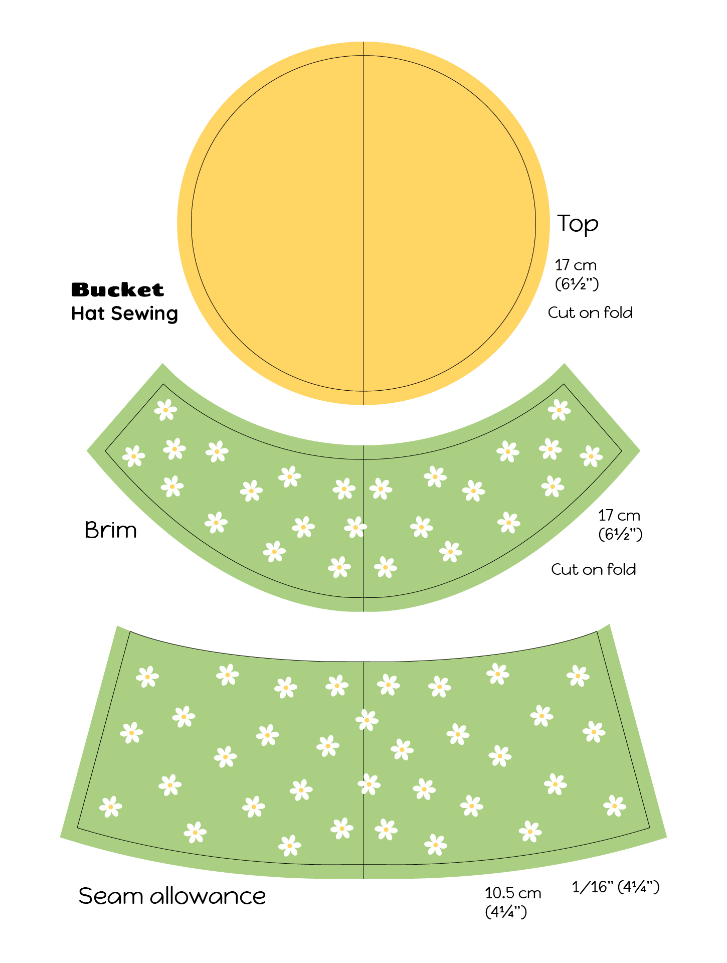 Simple Bucket Hat Sewing Pattern