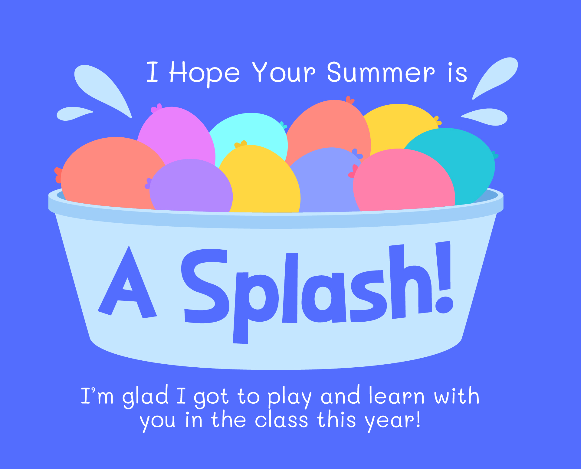 Water Balloons Gift Tags