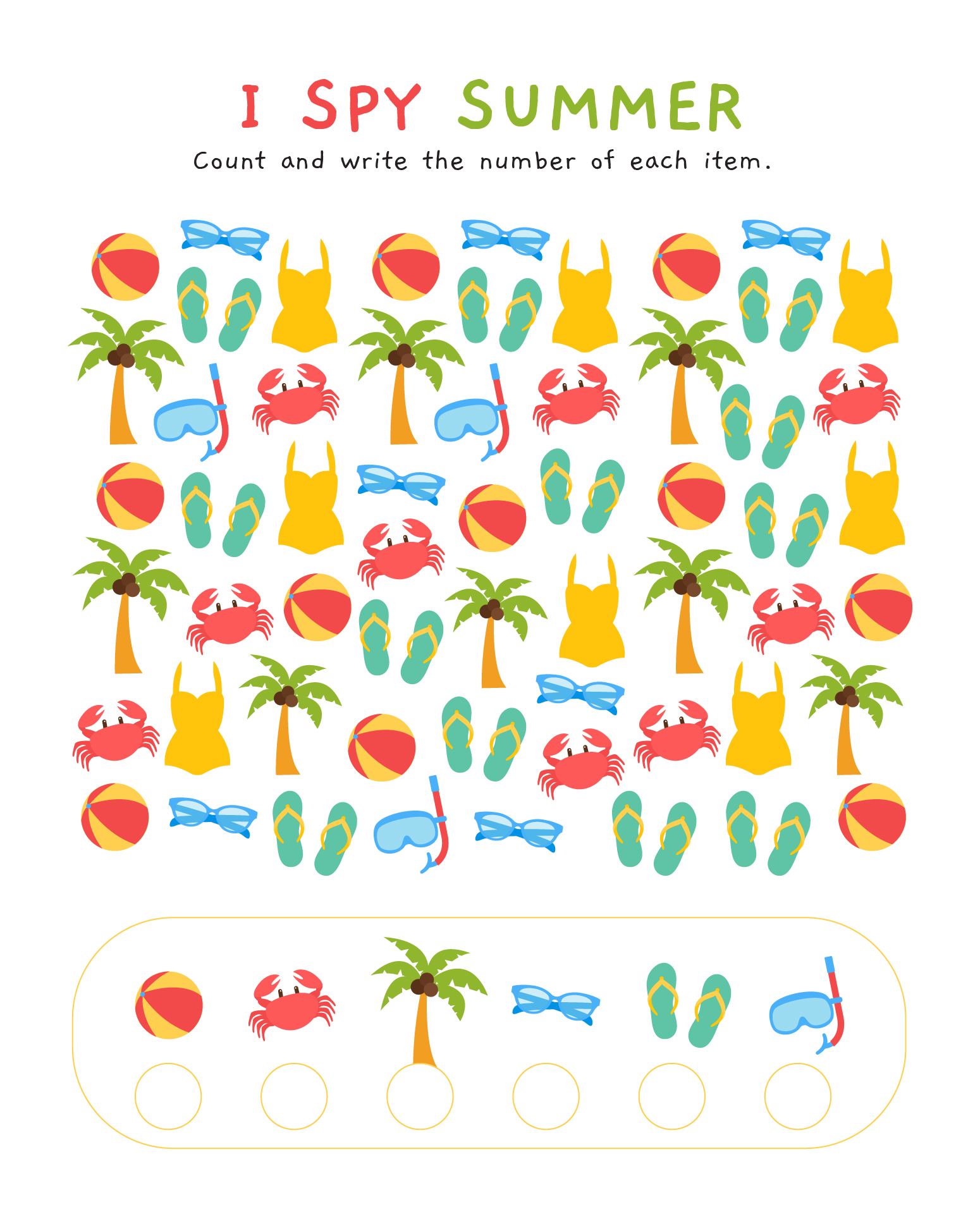 I Spy Summer Game For Middle School Students