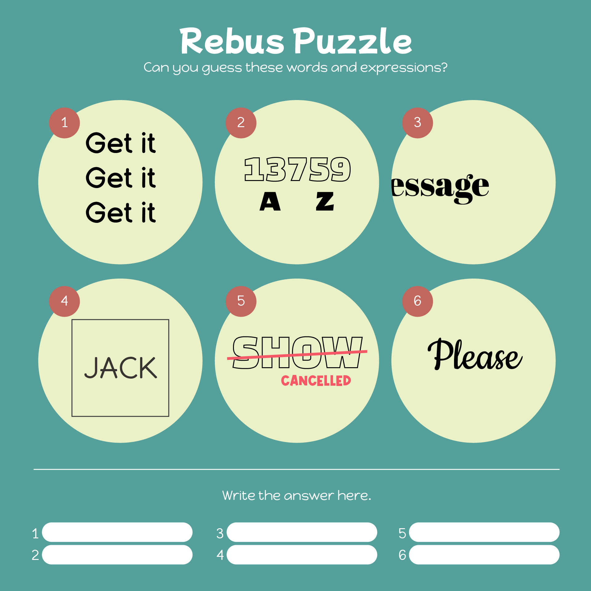Sixth Grade Rebus Puzzle Brain Teaser Sixth Grade Rebus Puzzle Brain Teaser