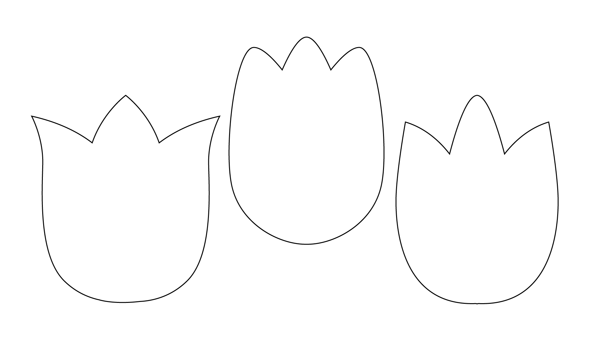 Simple Tulip Flower Template