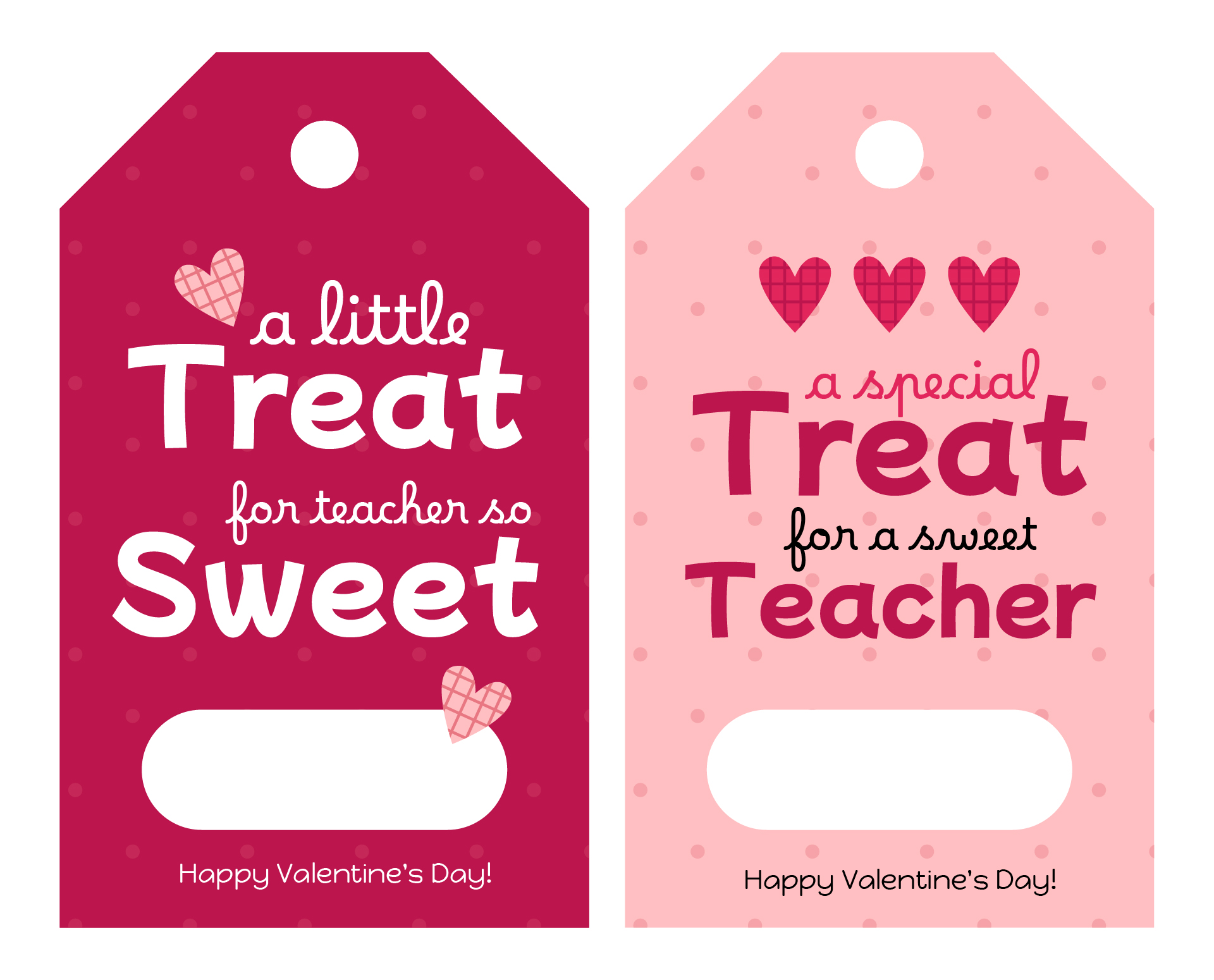 Valentine Treat For A Teacher Gift Tag