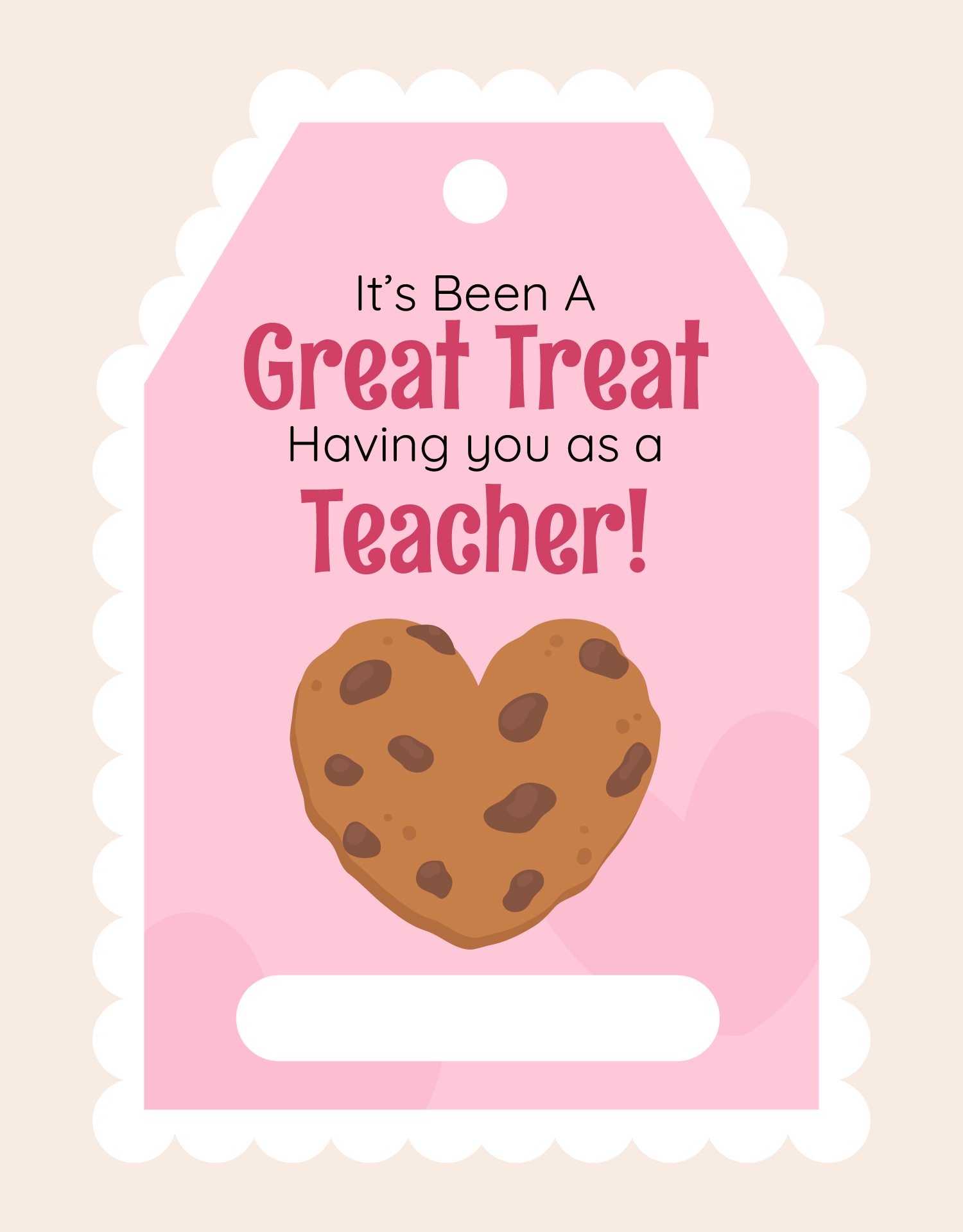 Cookie Thank You Teacher Gift Tags