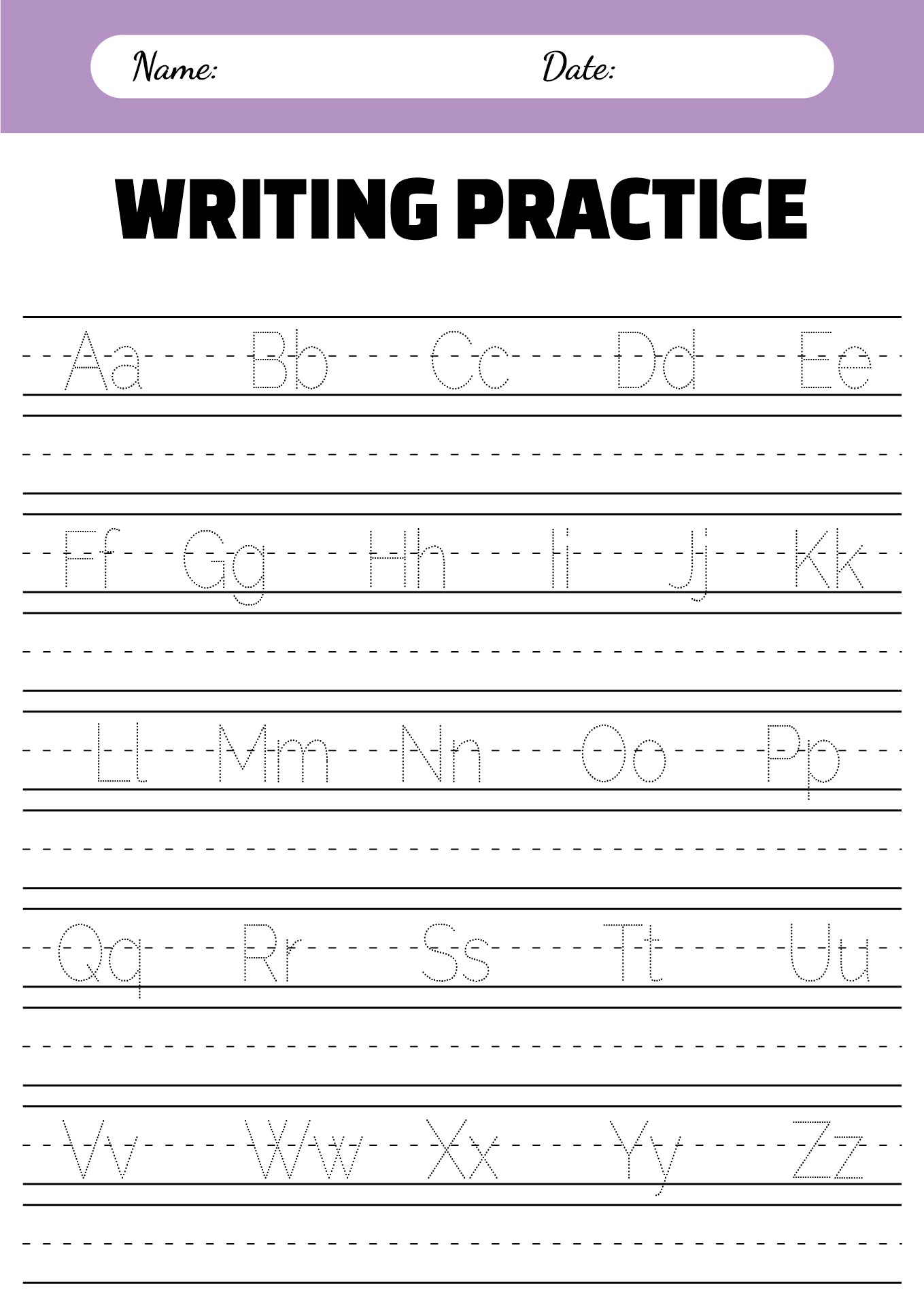 Alphabet Handwriting Practice Sheets Alphabet Handwriting Practice Sheets