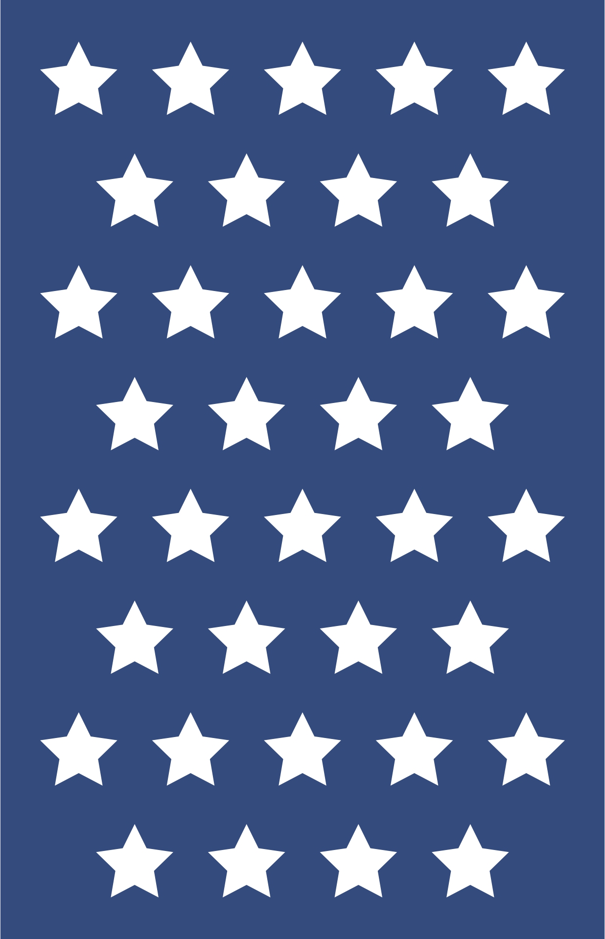 American Flag Stars Stencil 8x11 Size Printable