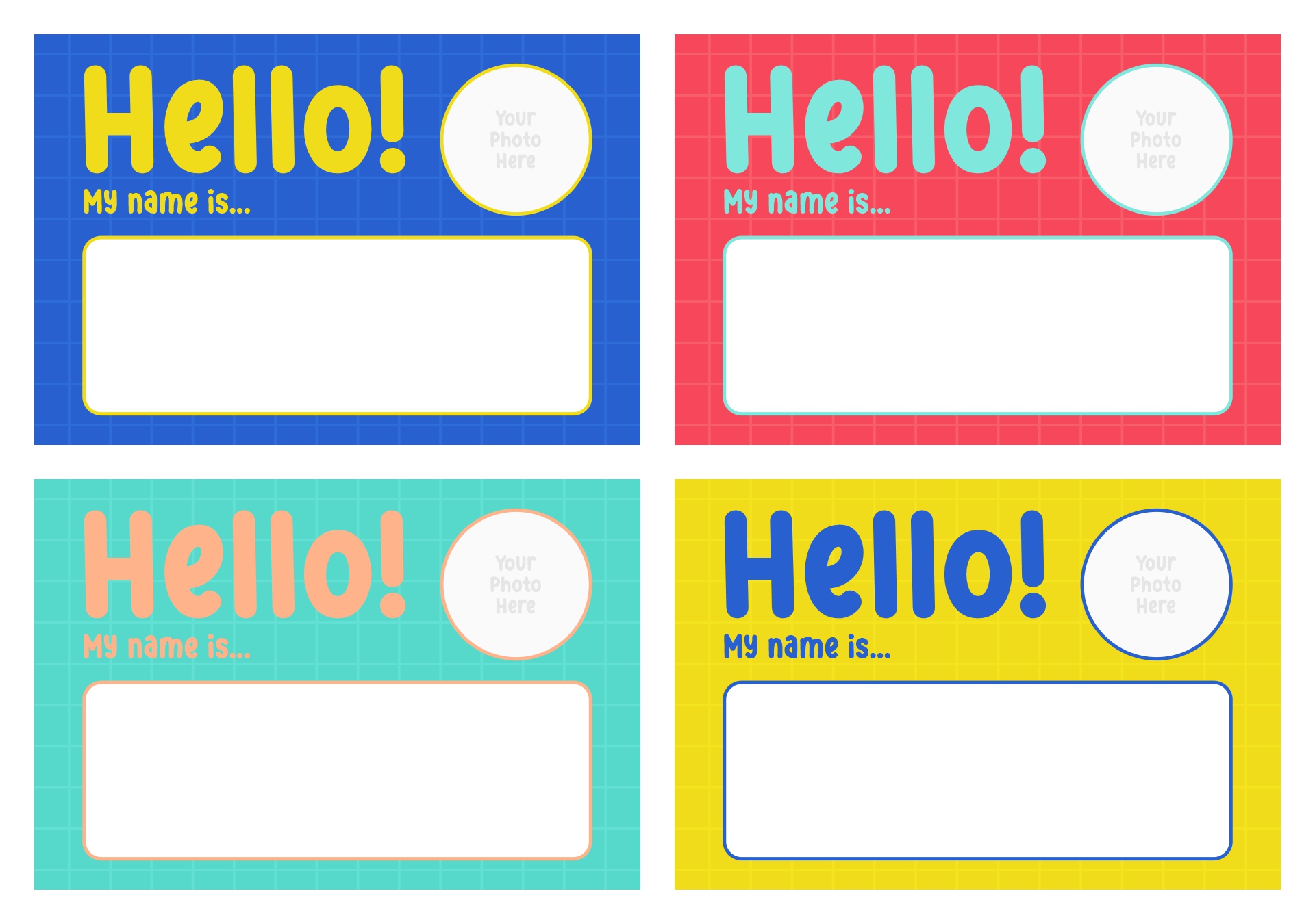 Back to School Name Tags for Kids