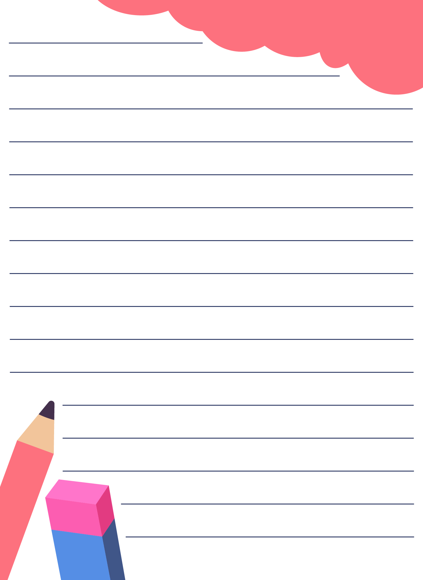 Blank Printable School Stationery