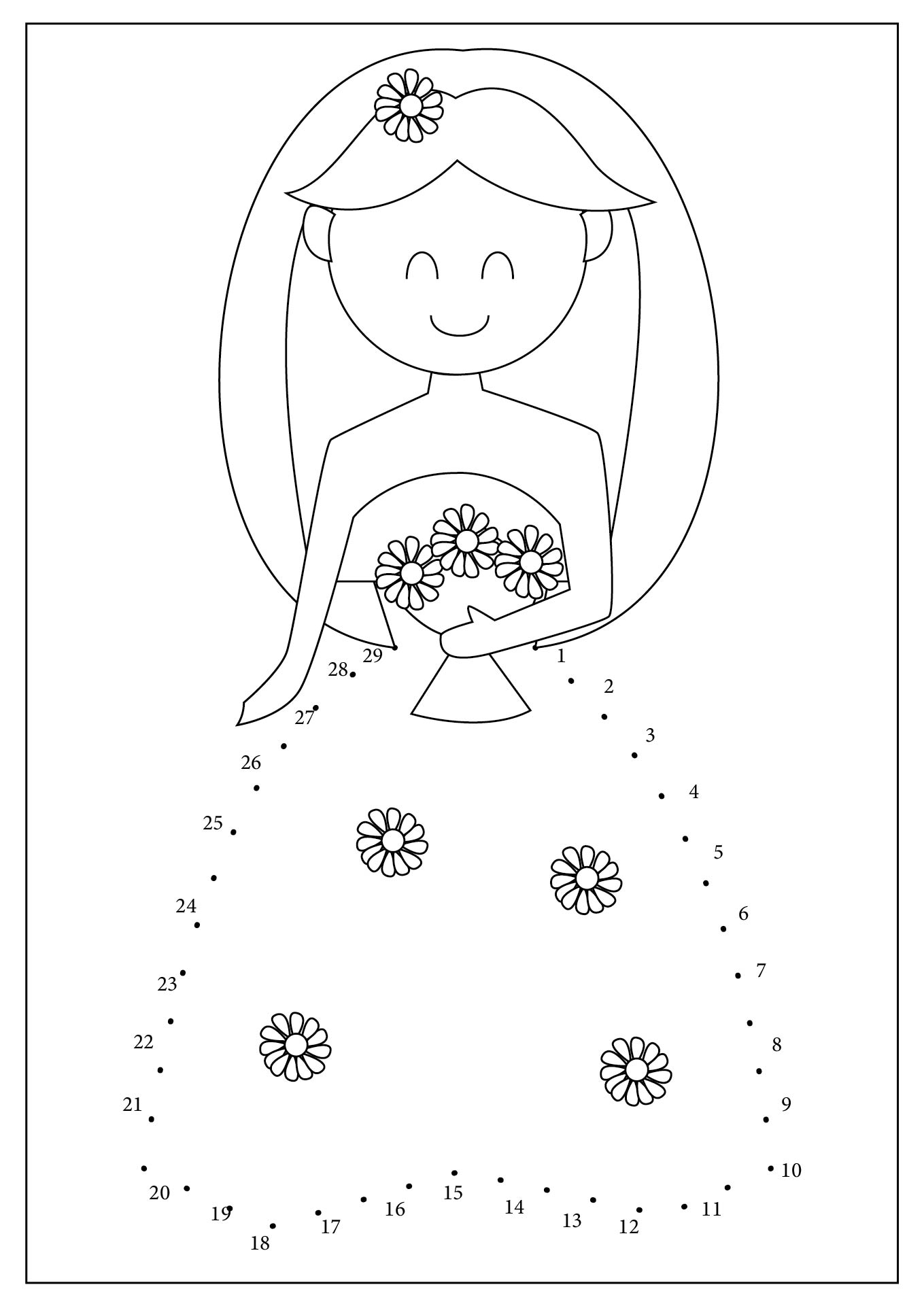 Bridal Dot to Dot Game Sheets Bridal Dot to Dot Game Sheets