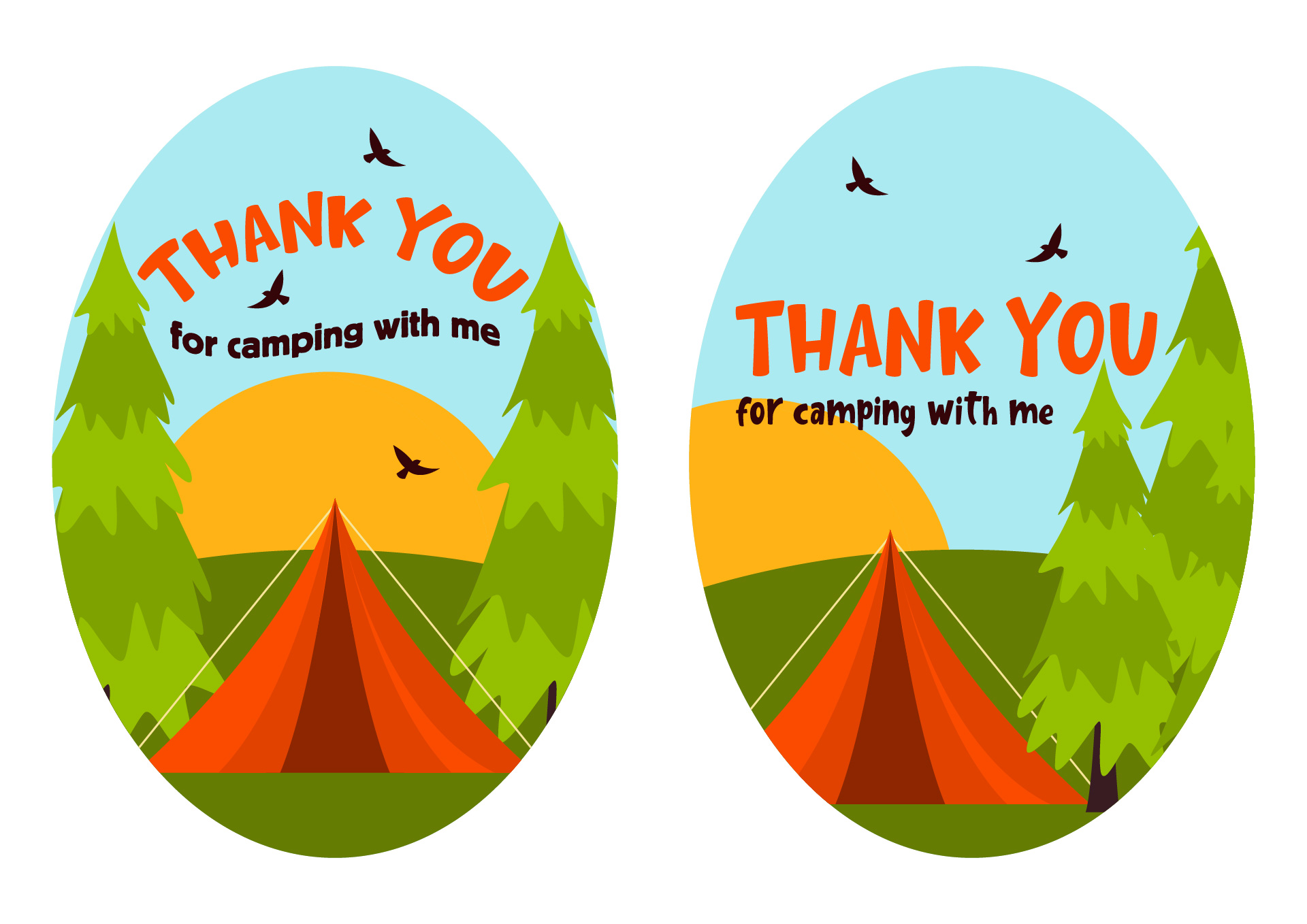Camping Party Favor Tags