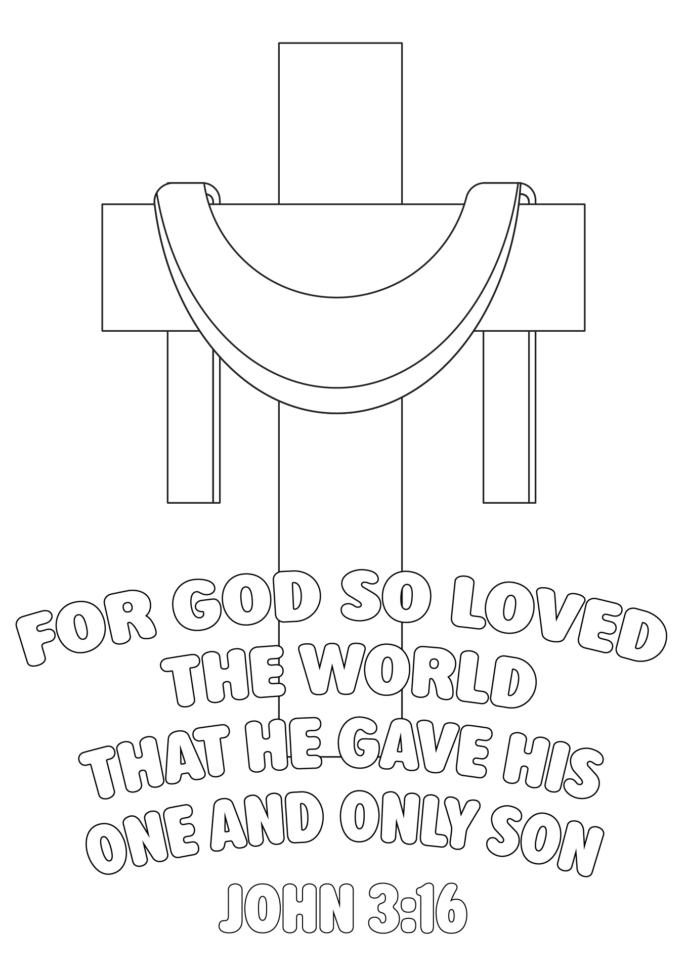 Color by Number Page with John 3:16 Theme Color by Number Page with John 3:16 Theme